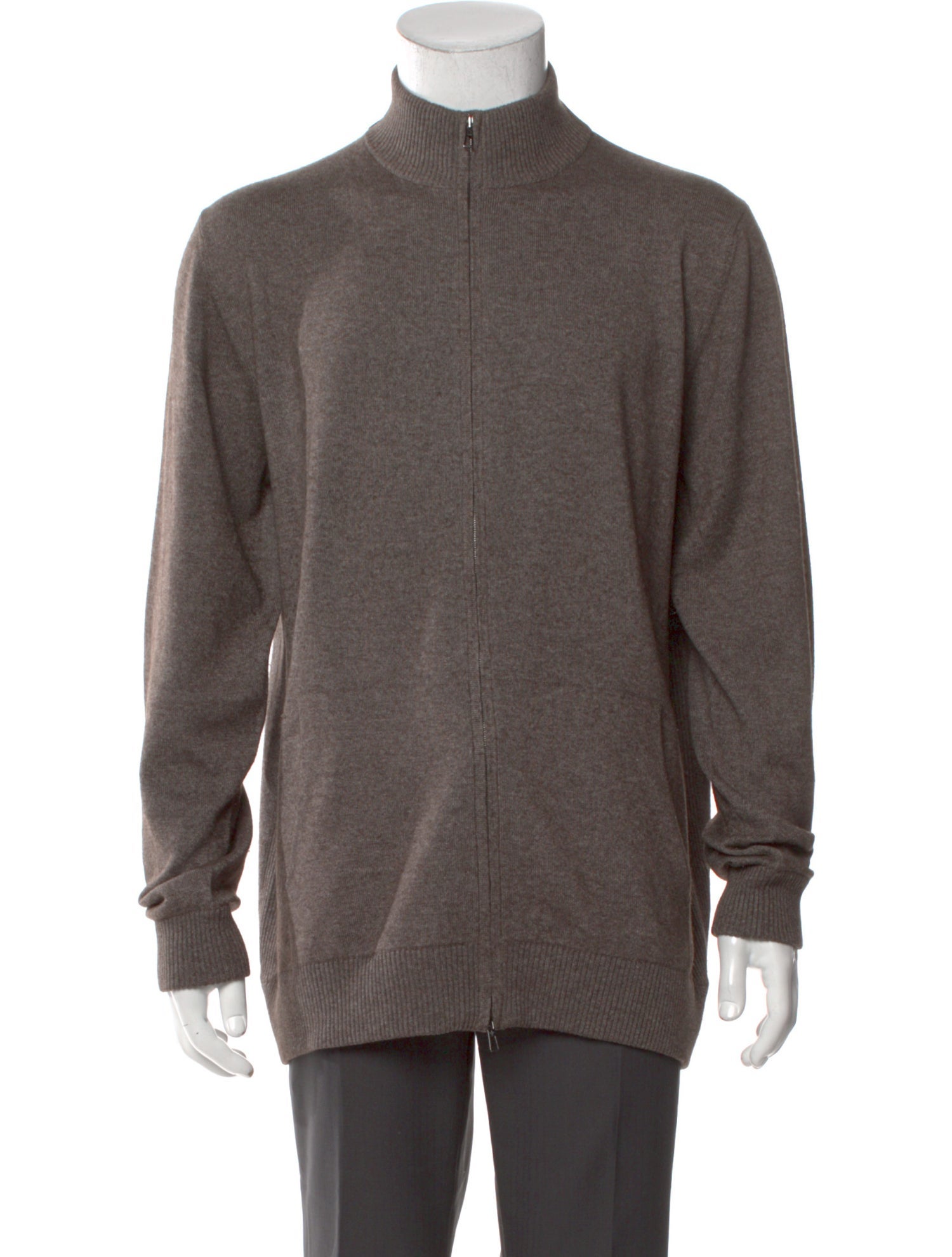 Loro Piana Silk Mock Neck Cardigan