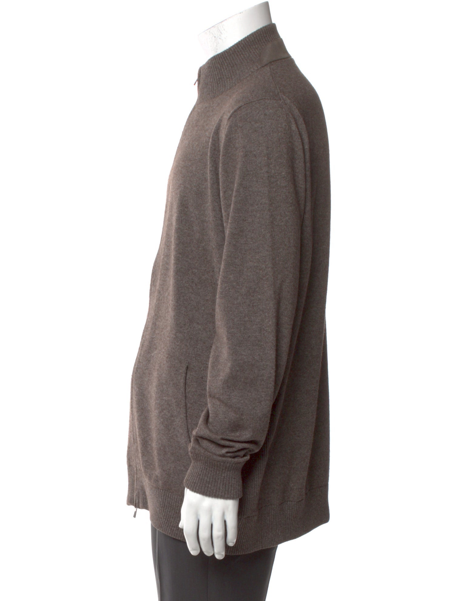 Loro Piana Silk Mock Neck Cardigan
