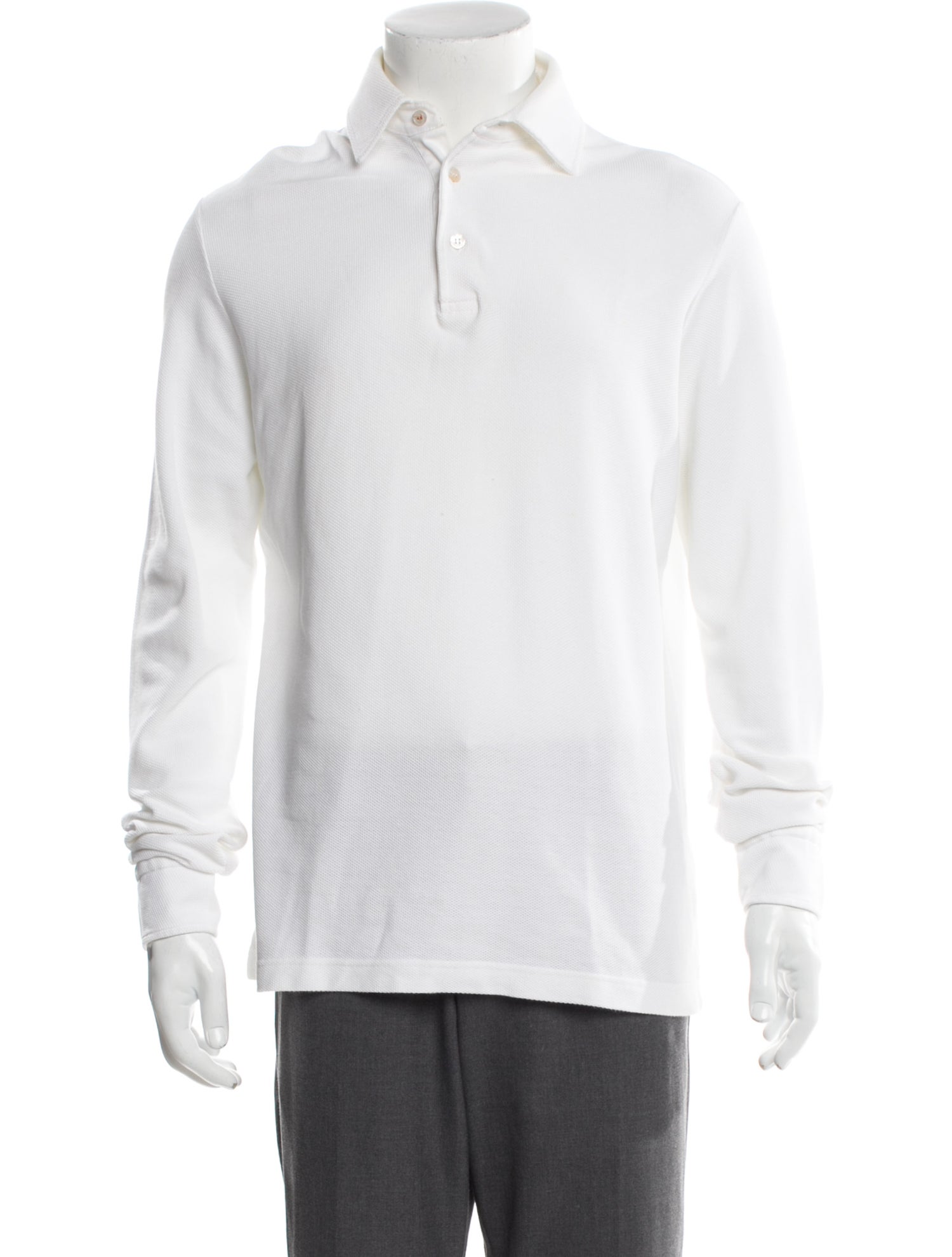 Loro Piana Collar Long Sleeve Polo Shirt