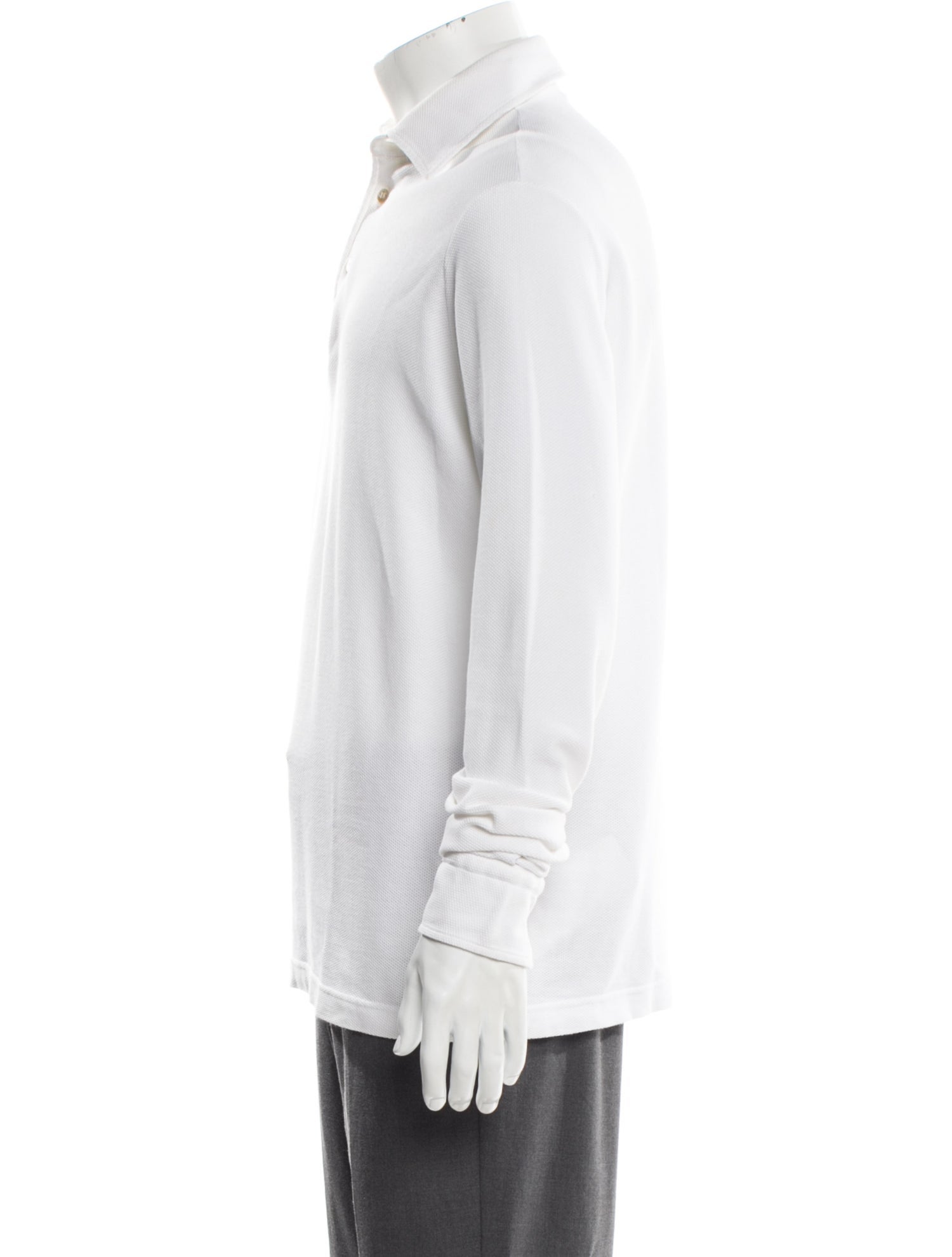 Loro Piana Collar Long Sleeve Polo Shirt