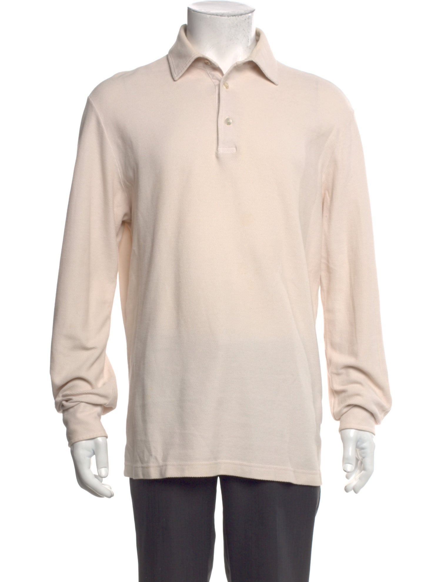 Loro Piana V-Neck Long Sleeve Polo Shirt