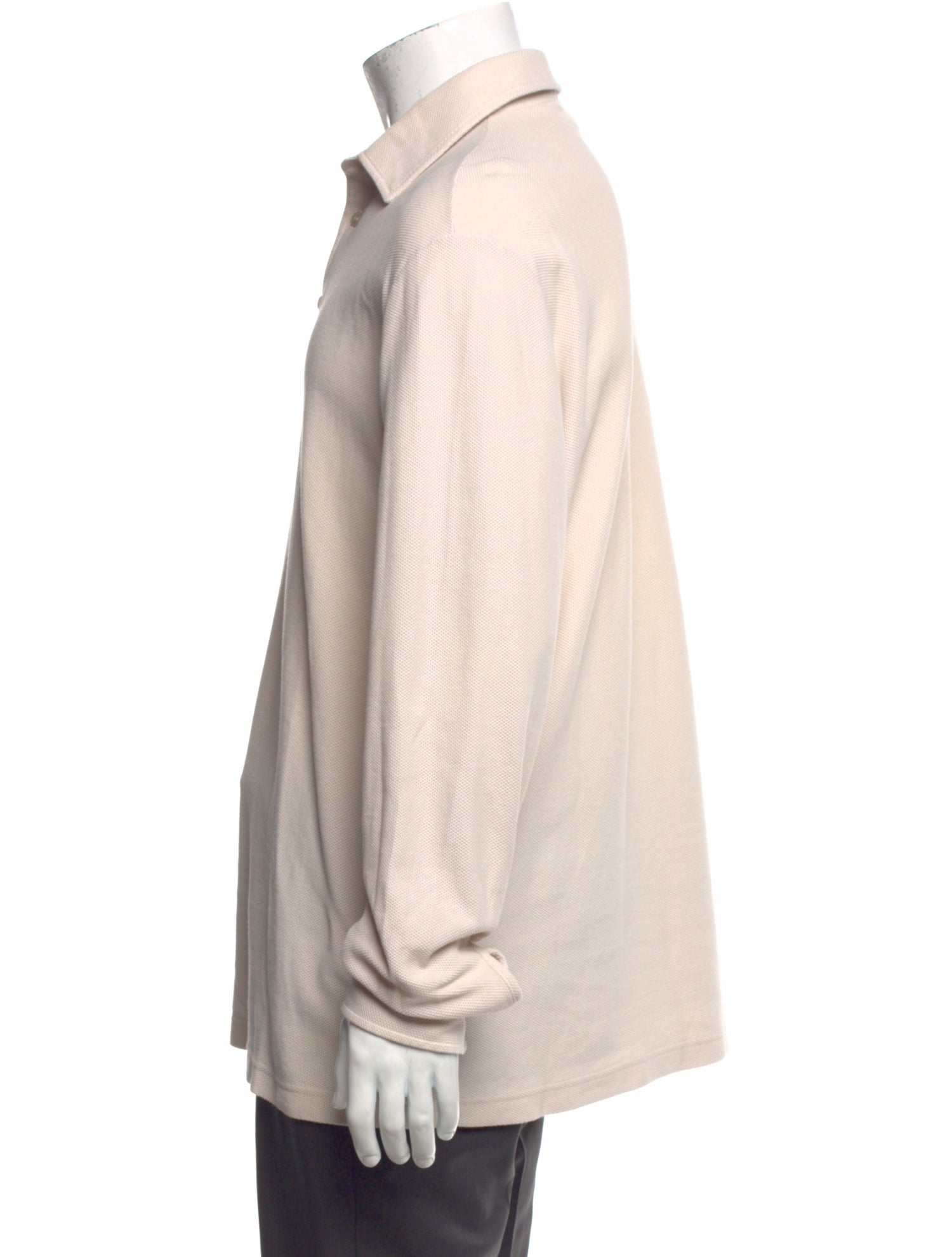 Loro Piana V-Neck Long Sleeve Polo Shirt