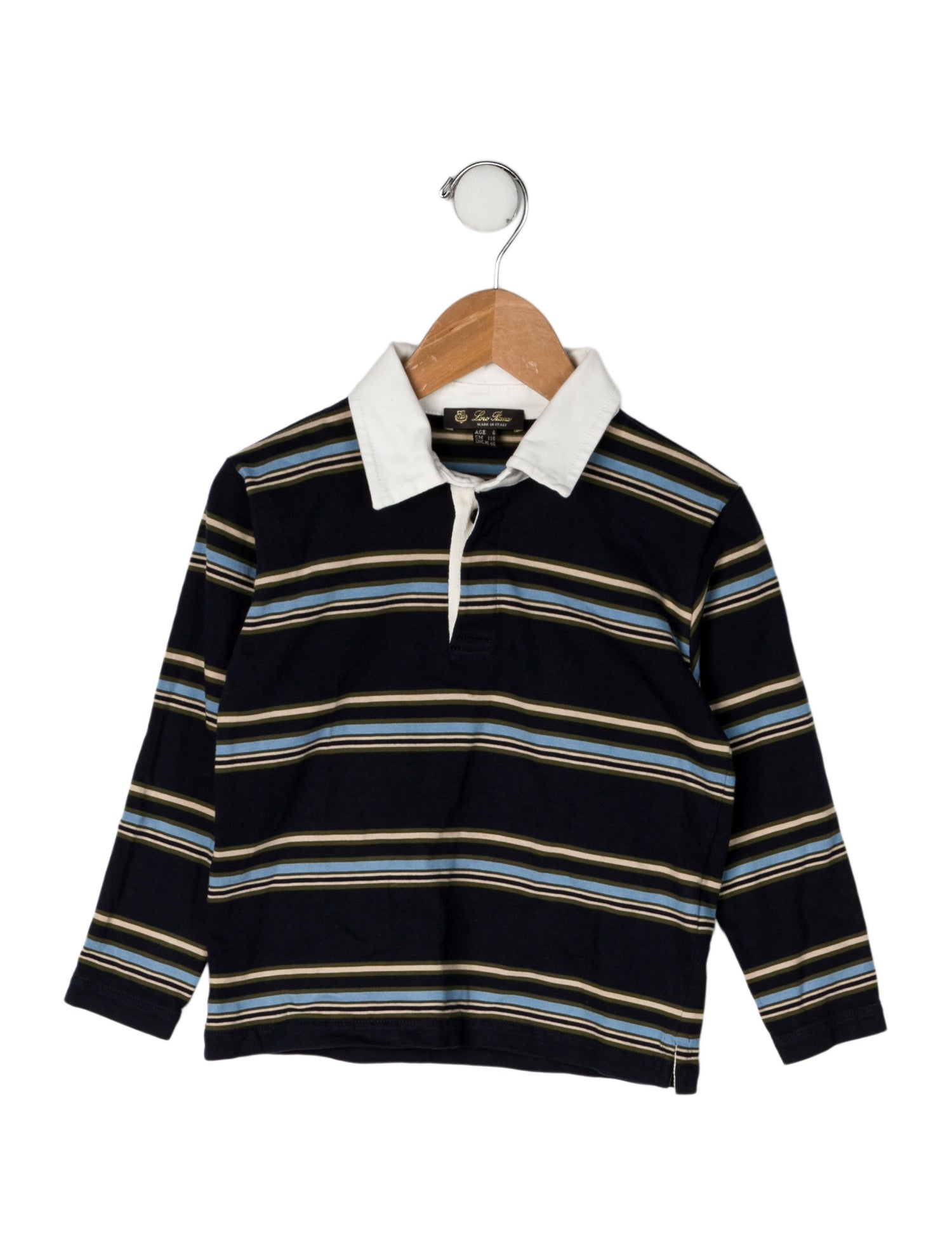 Loro Piana Cotton Long Sleeve Polo Shirt