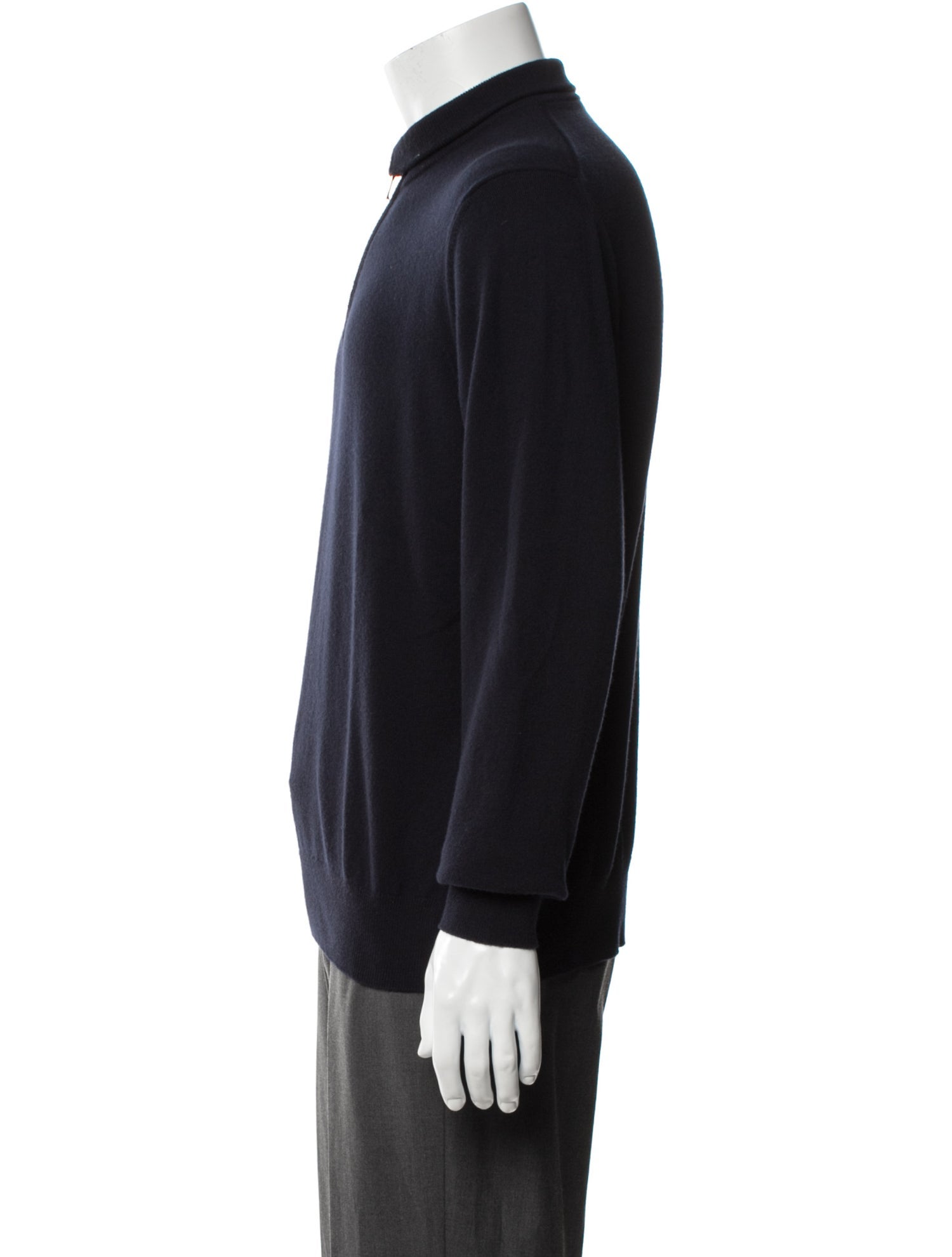 Loro Piana Baby Cashmere Mock Neck Polo Sweater
