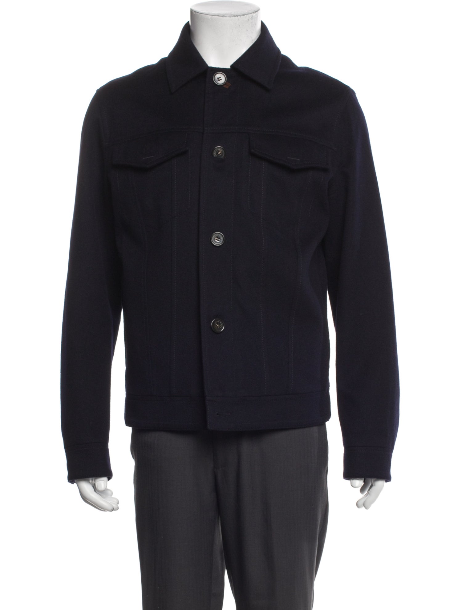 Loro Piana Cashmere Green Storm System Cashmere Trucker Jacket