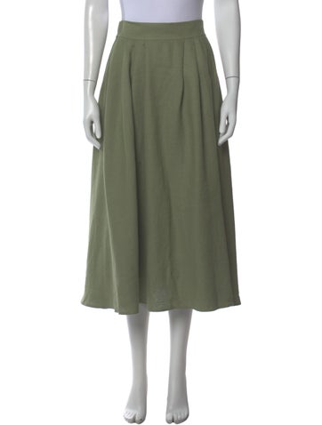Pre-owned Loro Piana Sabina Midi Length Skirt In Green