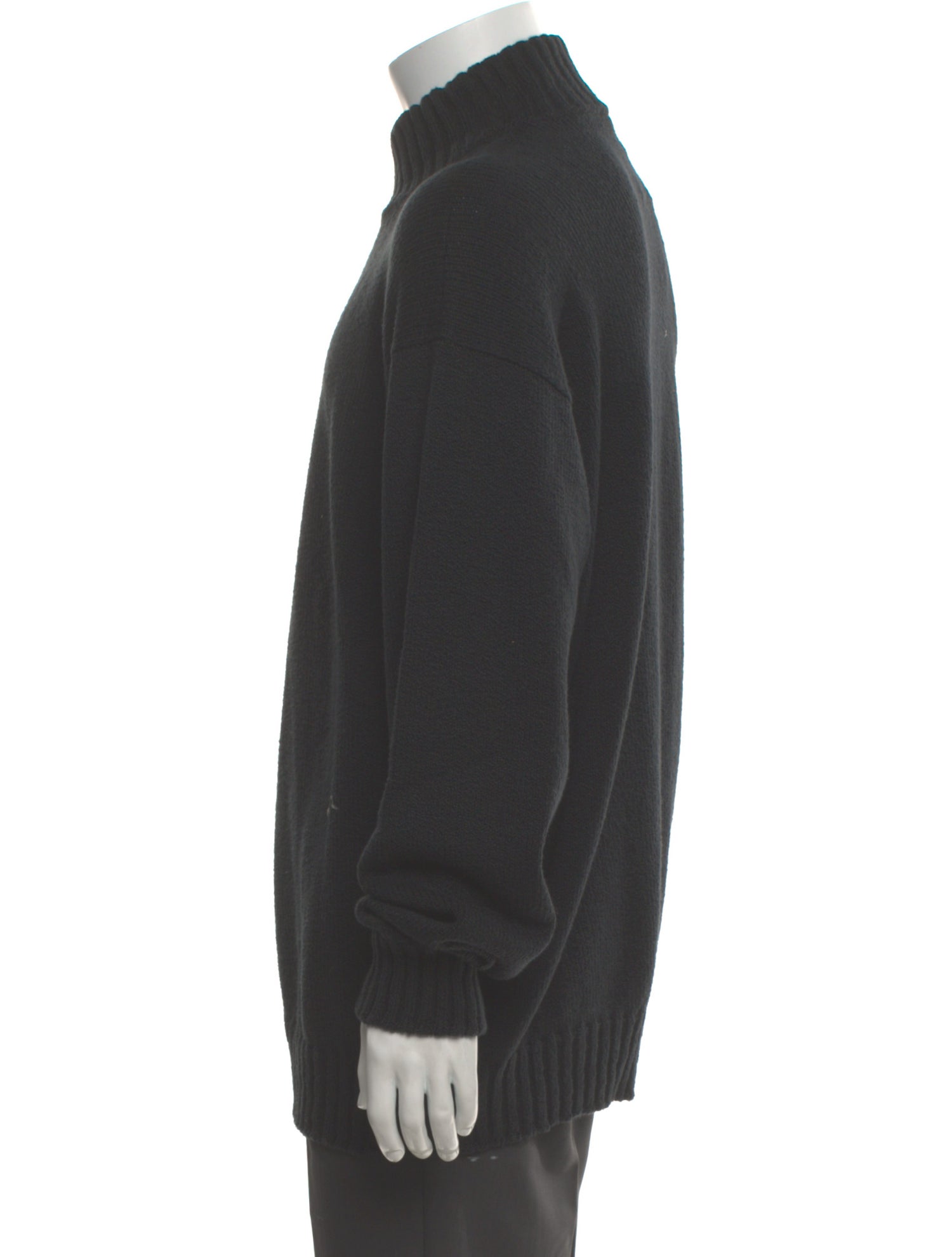 Loro Piana Mock Neck Long Sleeve Polo Sweater