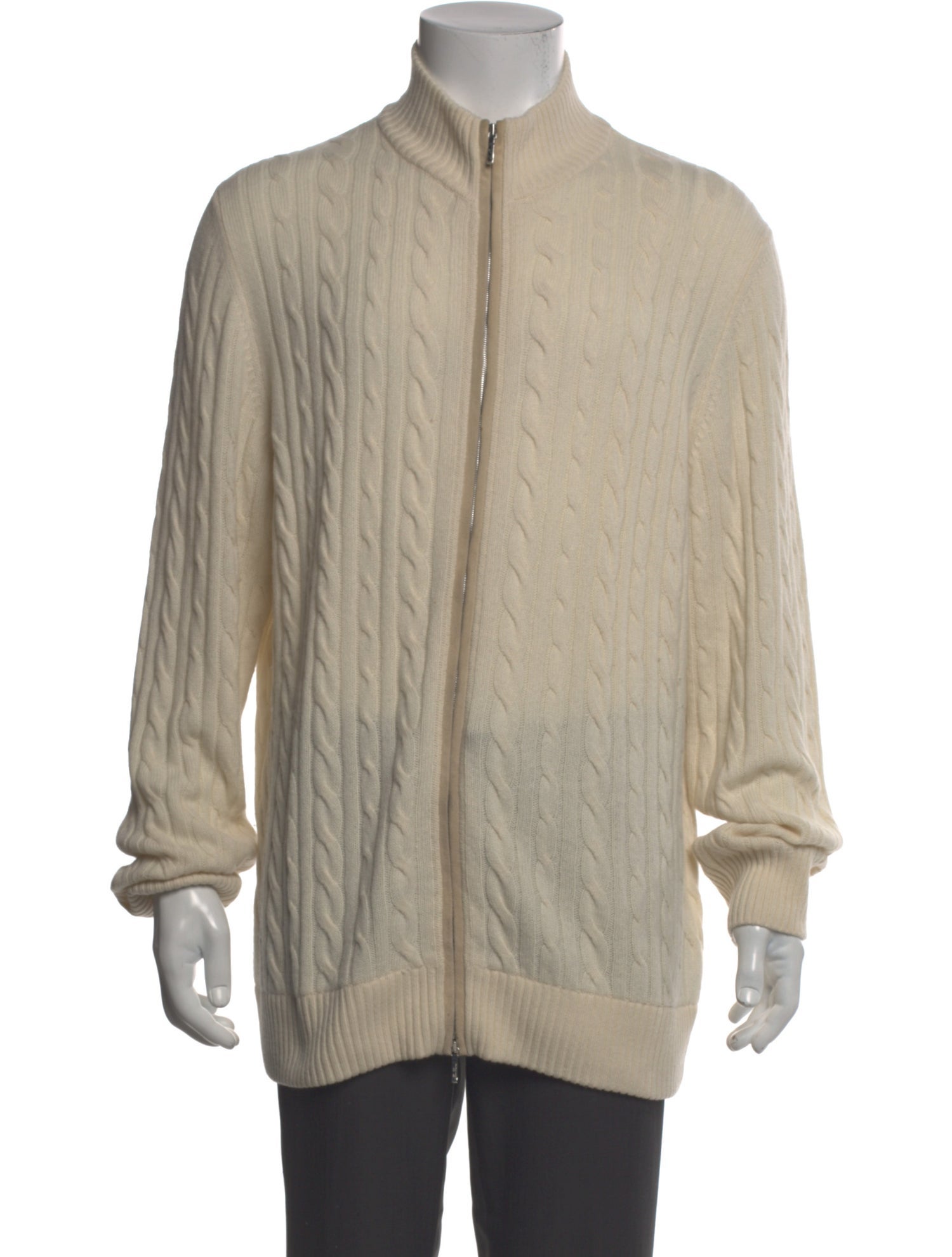 Loro Piana Baby Cashmere Mock Neck Cardigan