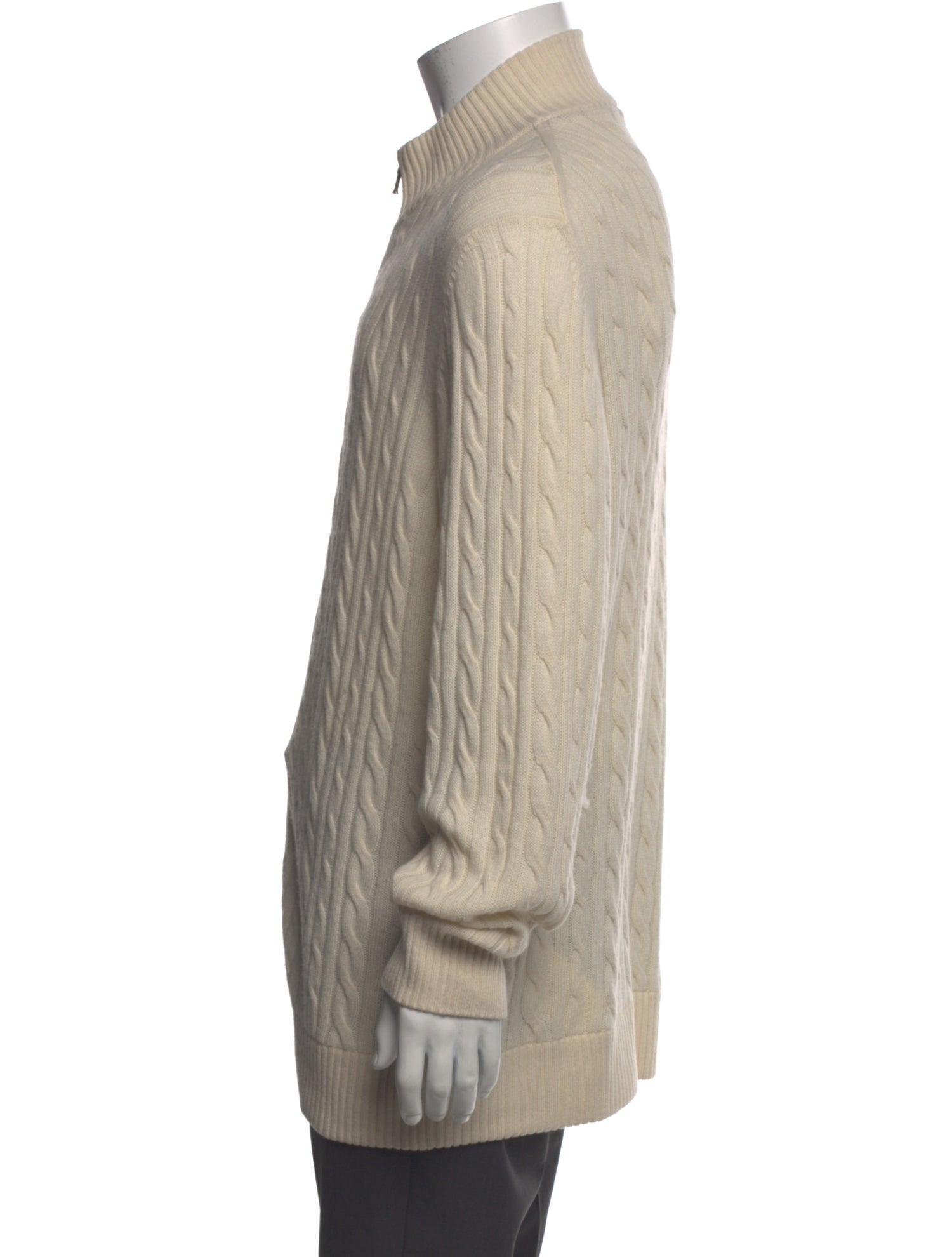 Loro Piana Baby Cashmere Mock Neck Cardigan