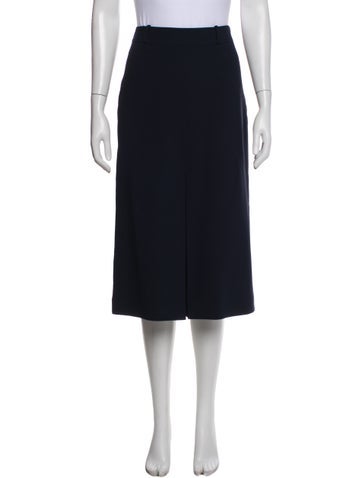 Pre-owned Loro Piana Silk Knee-length Skirt In Blue