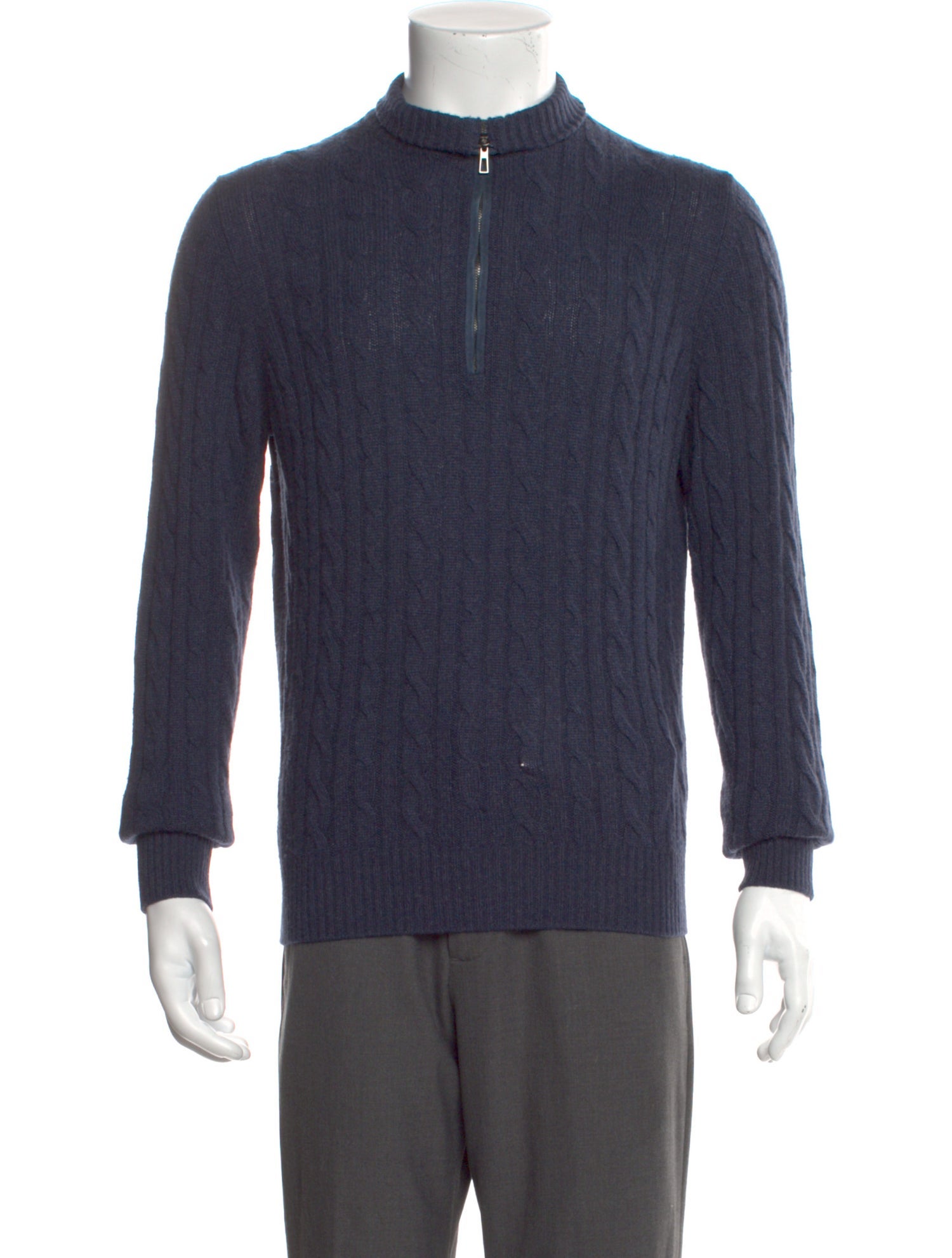 Loro Piana Treccia Baby Cashmere Polo Sweater
