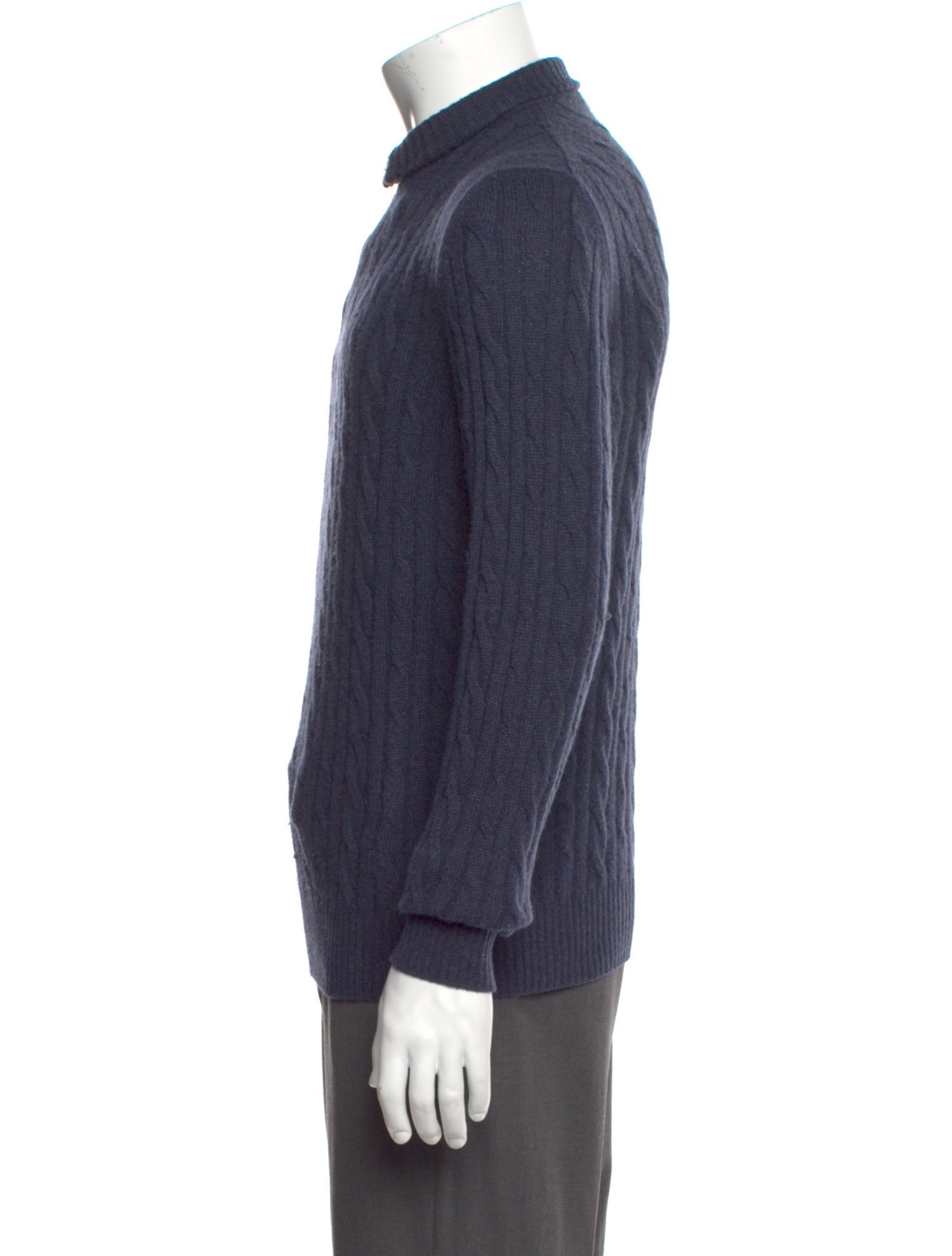 Loro Piana Treccia Baby Cashmere Polo Sweater