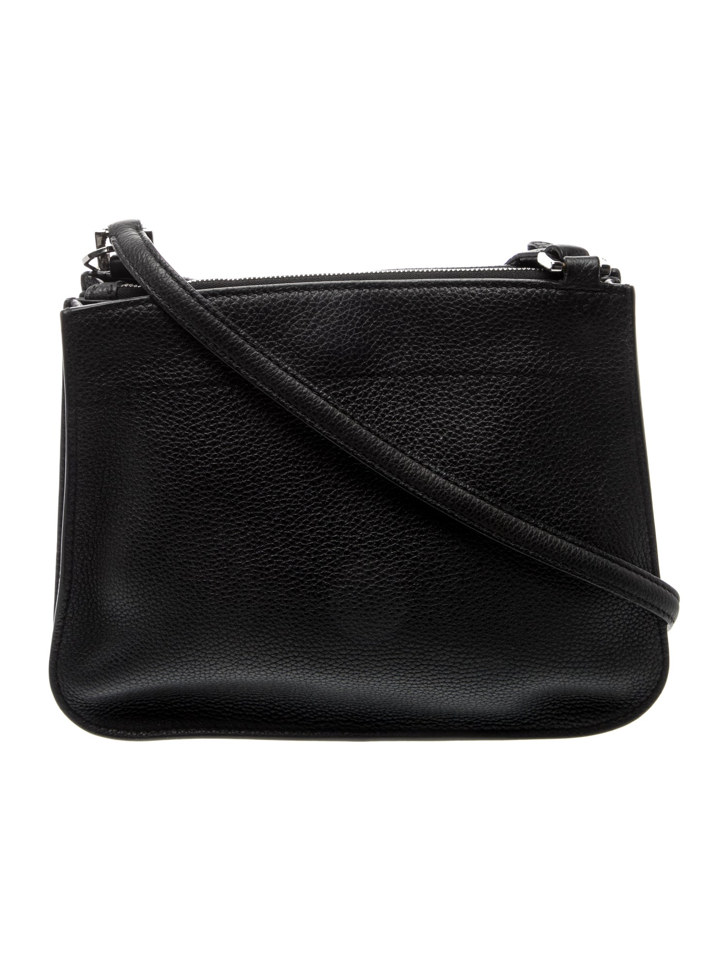 Loro Piana Leather Milky Way Odessa - Black Crossbody Bags