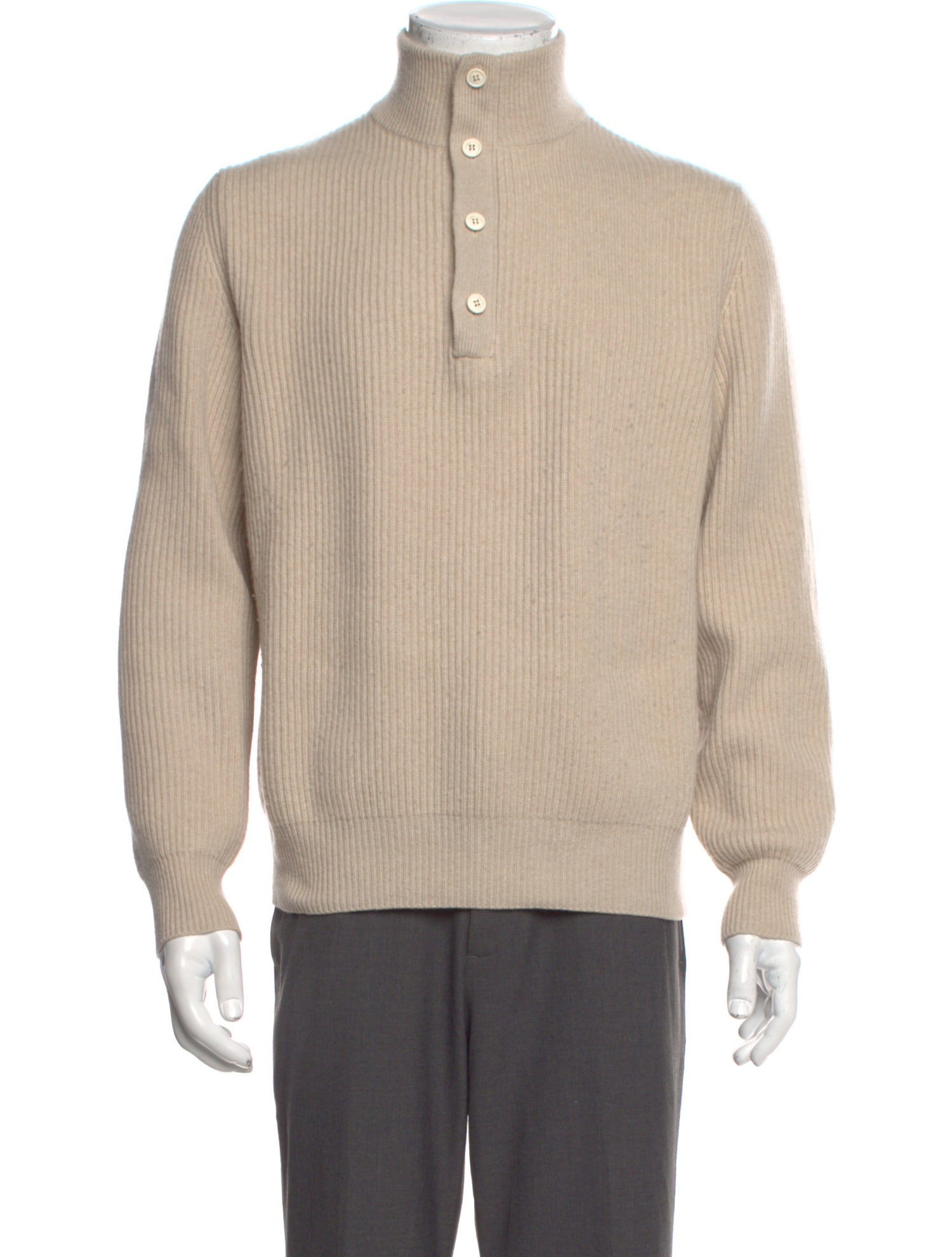 Loro Piana Baby Cashmere Mock Neck Pullover