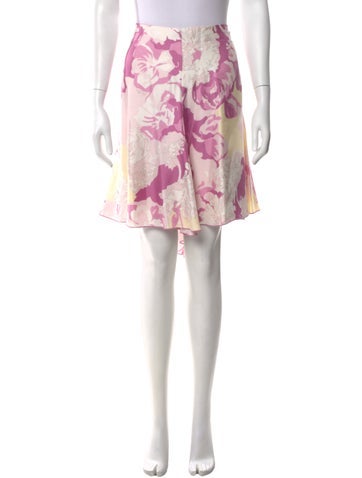 Pre-owned Loro Piana Silk Mini Skirt In Pink