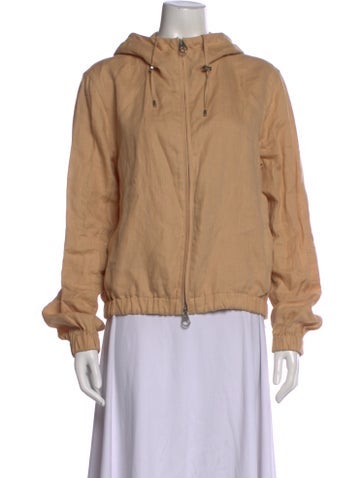 Pre-owned Loro Piana Linen Bomber Jacket In Neutral