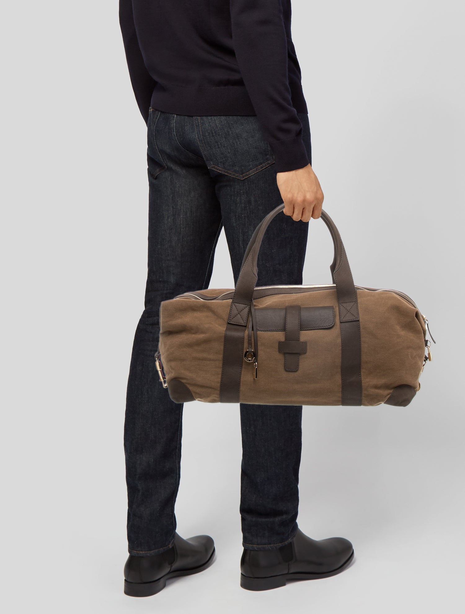 Loro Piana Canvas Weekender Bag