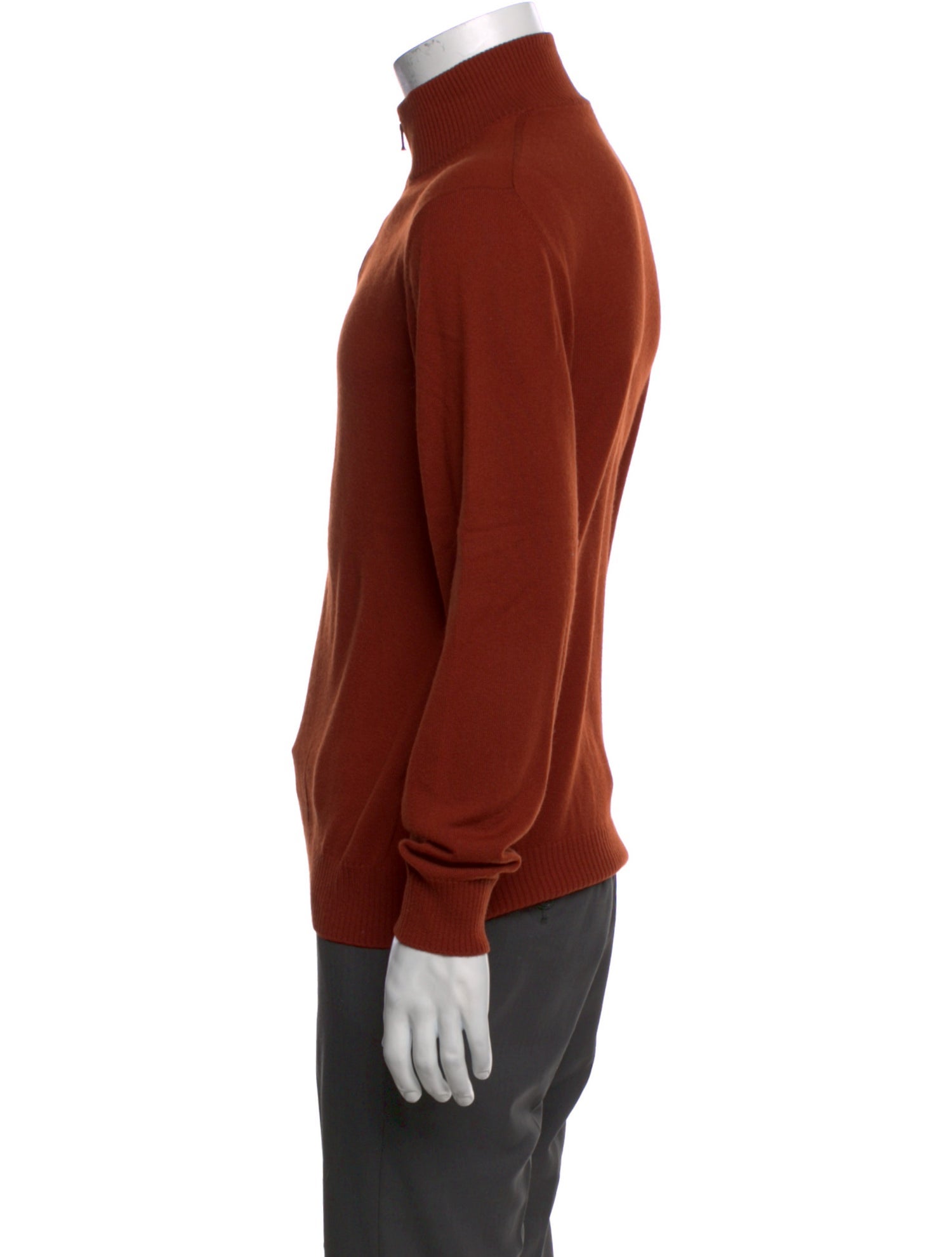 Loro Piana Mock Neck Long Sleeve Polo Sweater