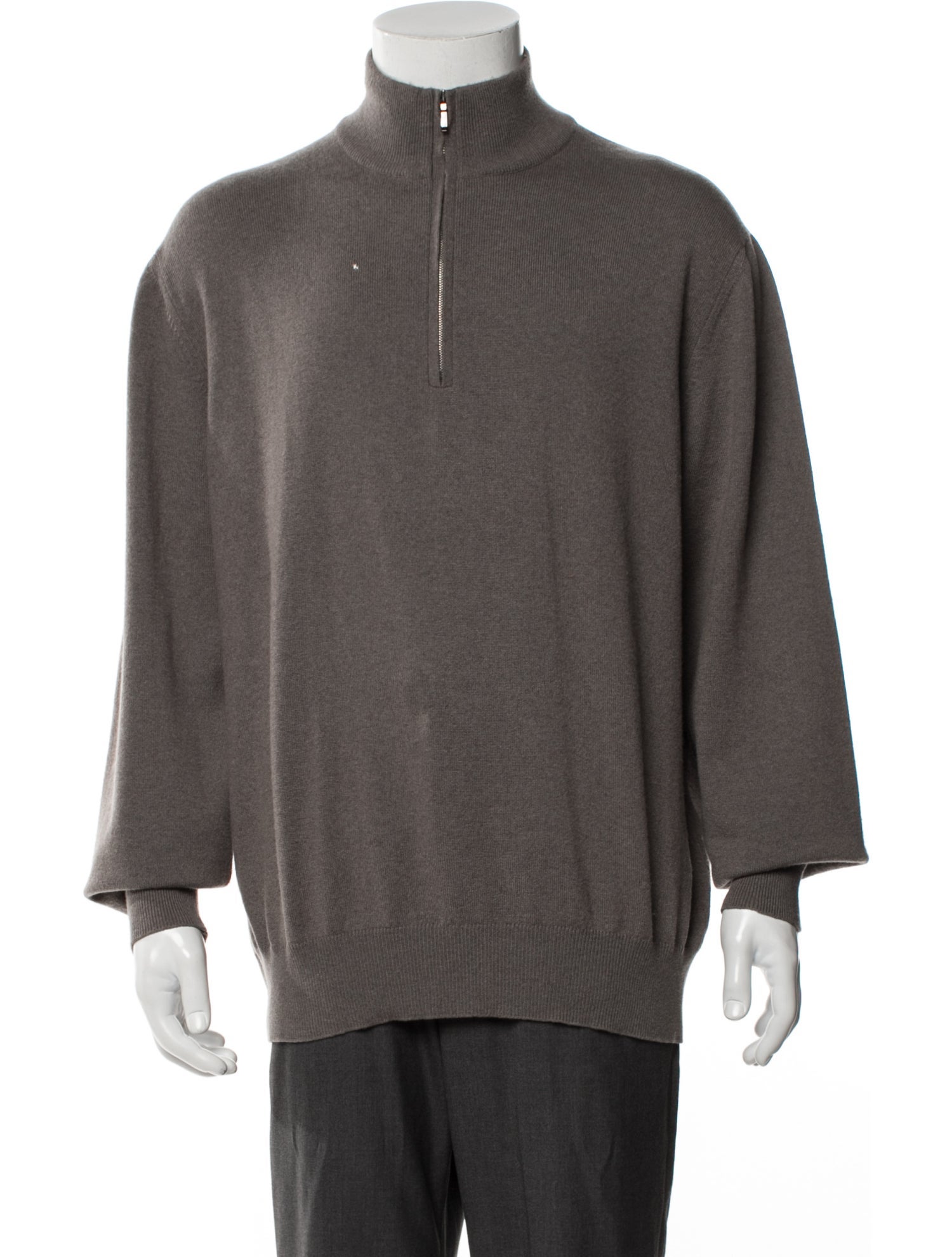 Loro Piana Baby Cashmere Turtleneck Polo Sweater