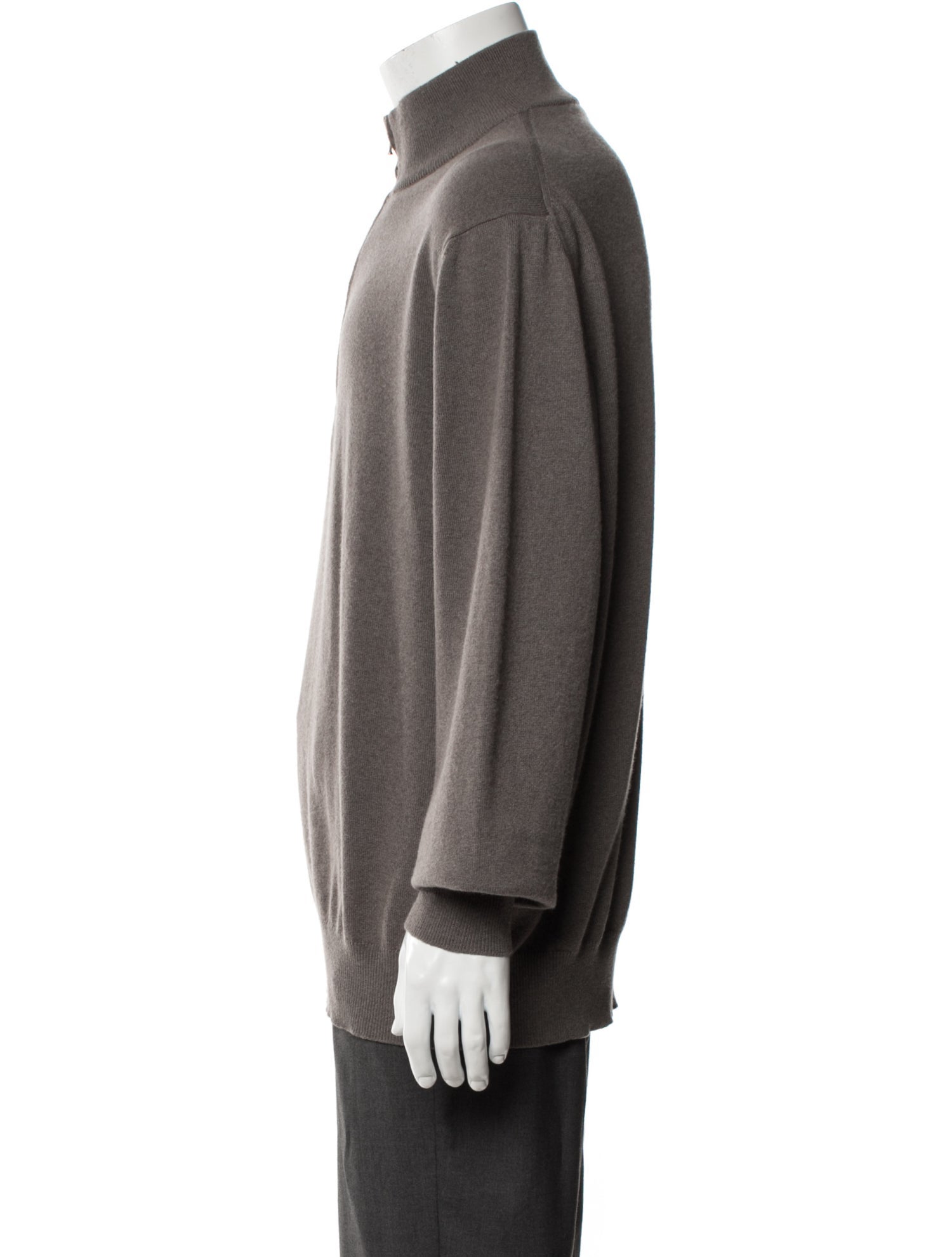 Loro Piana Baby Cashmere Turtleneck Polo Sweater