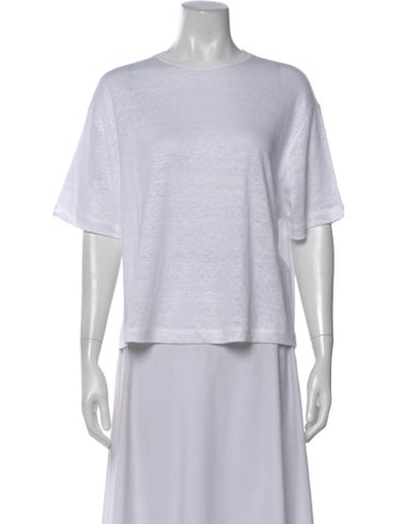 Pre-owned Loro Piana Linen Crew Neck T-shirt W/ Tags In Neutral