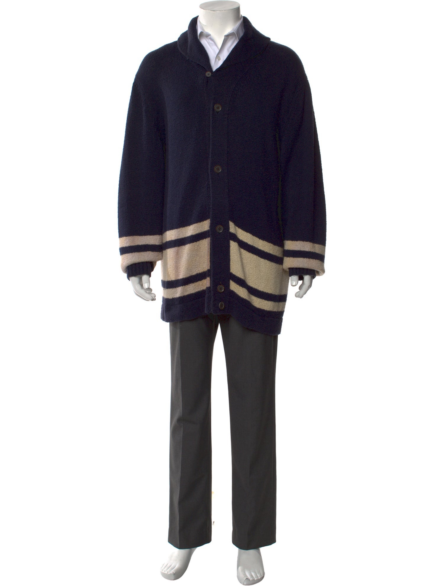 Loro Piana Striped Collar Cardigan