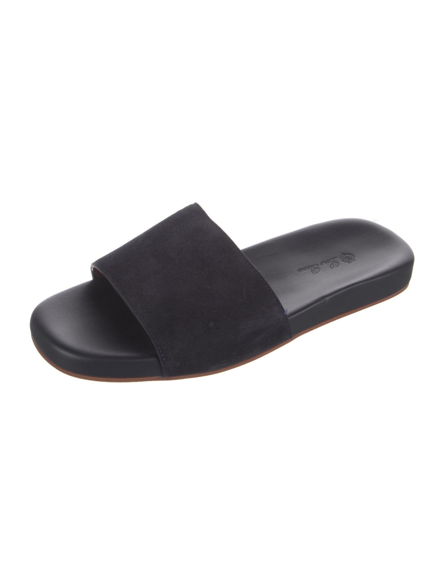 Loro Piana Sea Slide Suede Slides