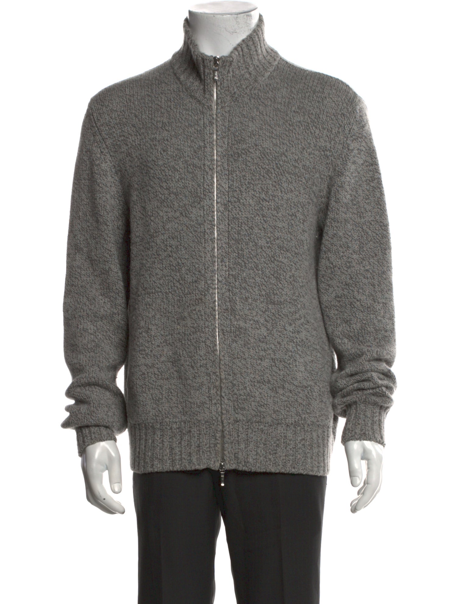 Loro Piana Baby Cashmere Mock Neck Cardigan