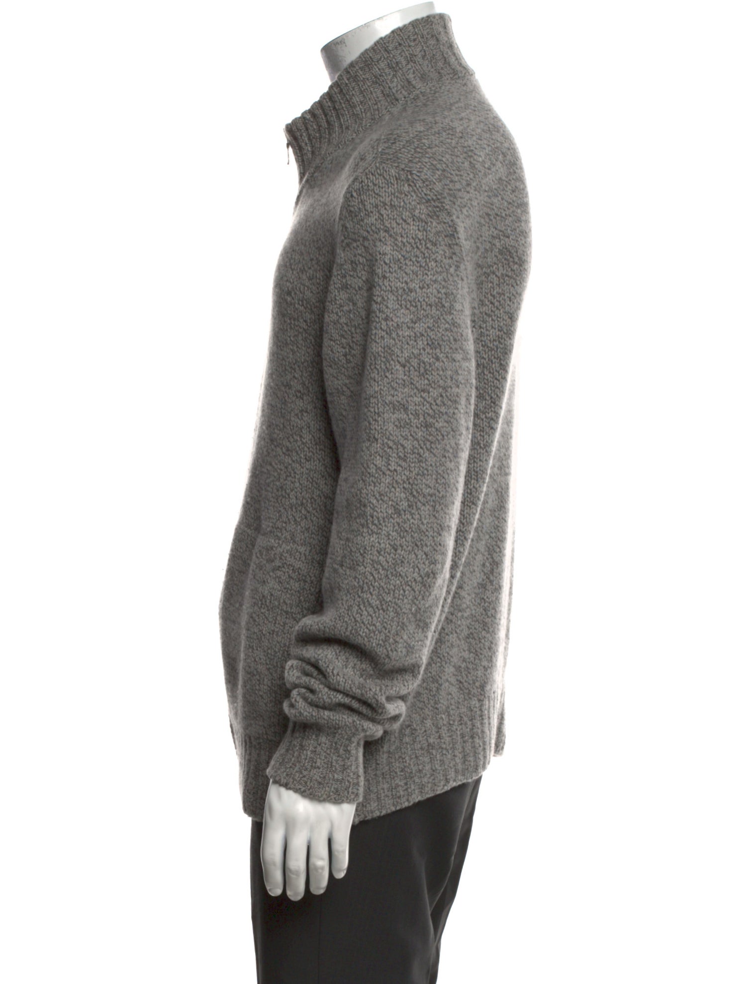 Loro Piana Baby Cashmere Mock Neck Cardigan