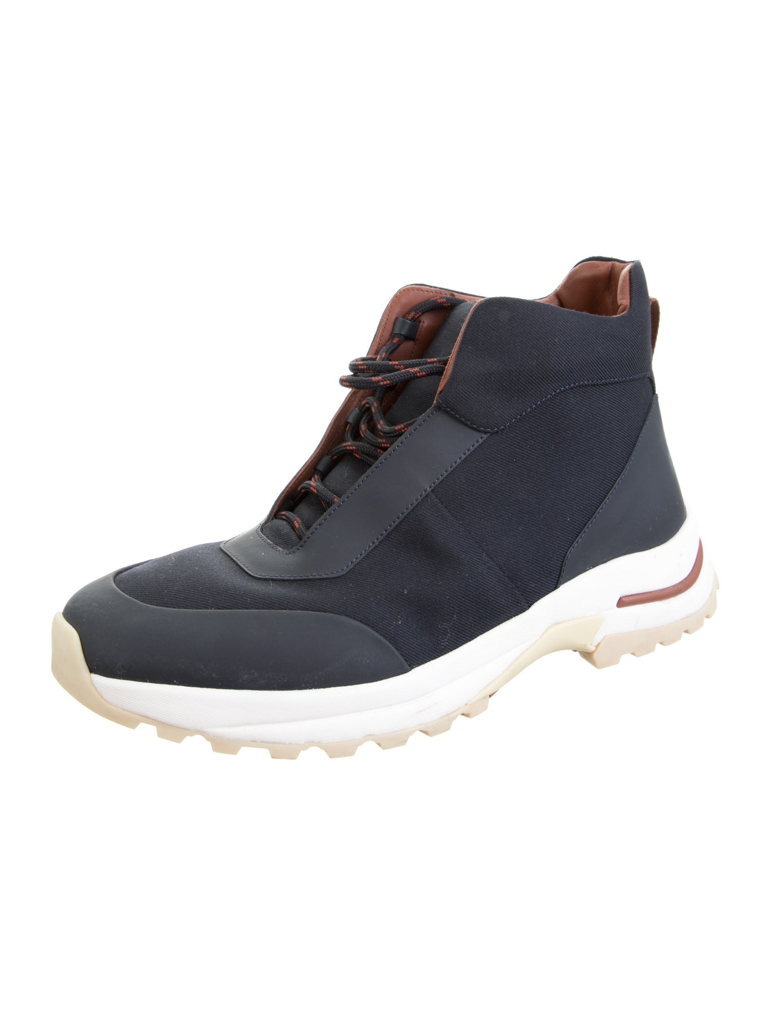 Loro Piana Trail Walk 'Tasmanian' Canvas Lace-Up Boots