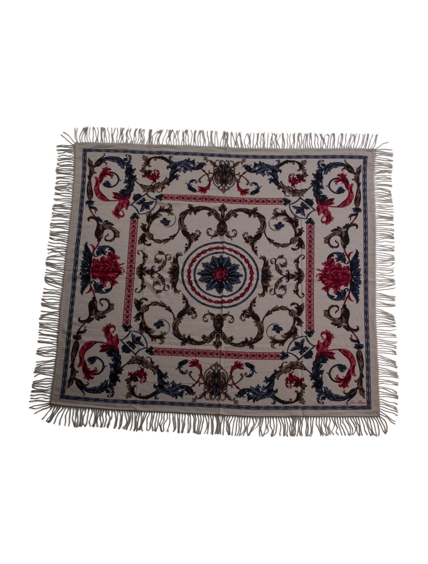 Loro Piana Pattern Print Cashmere Throw Blanket