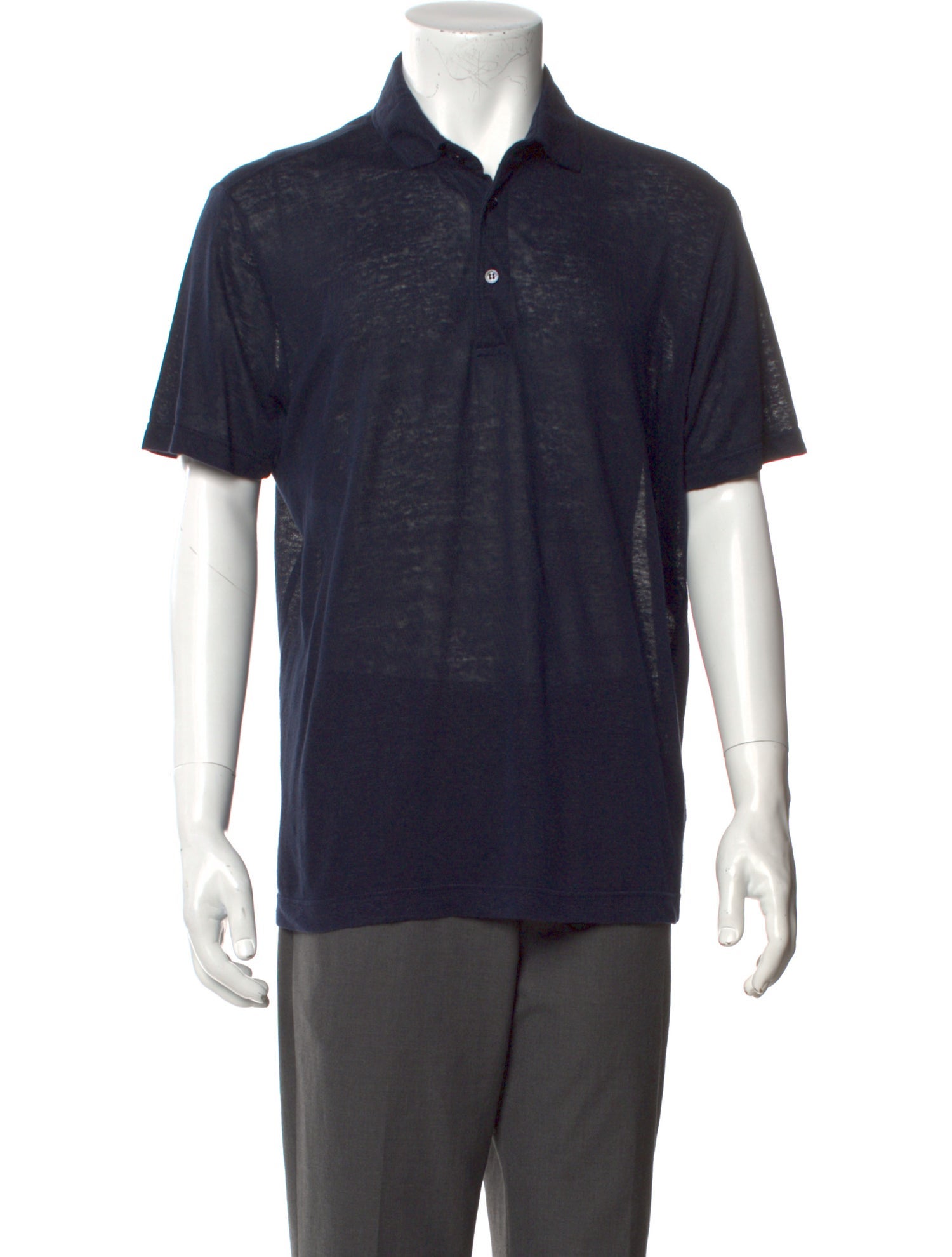 Loro Piana Linen Collar Polo Shirt