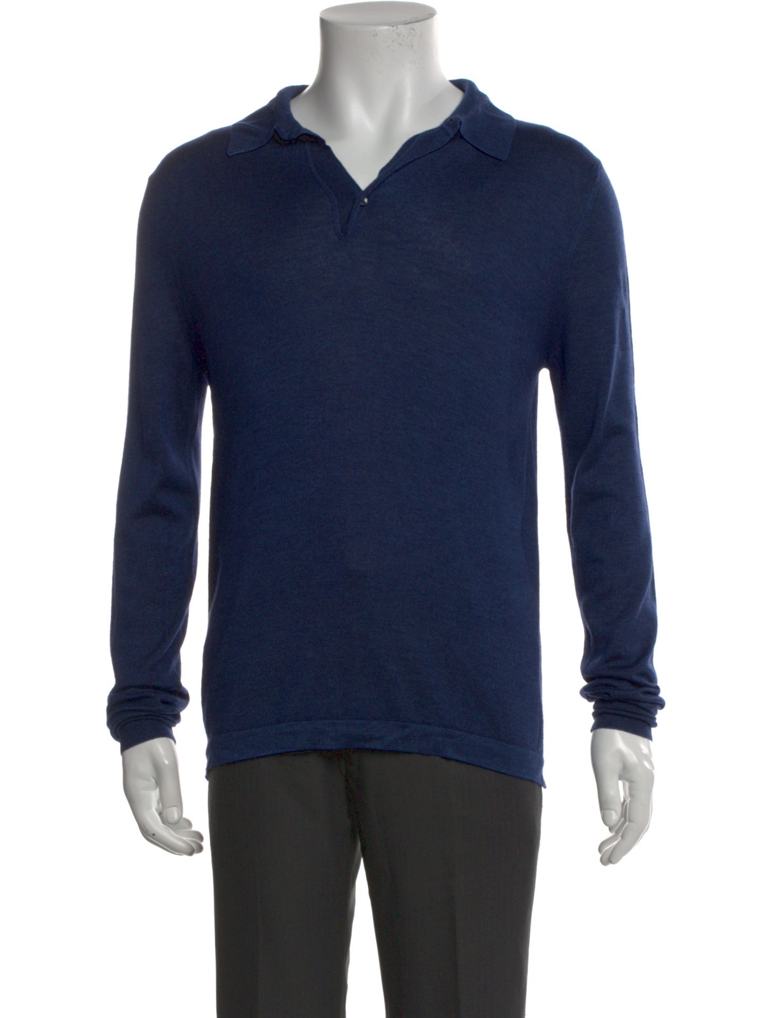 Loro Piana Collar Long Sleeve Polo Sweater