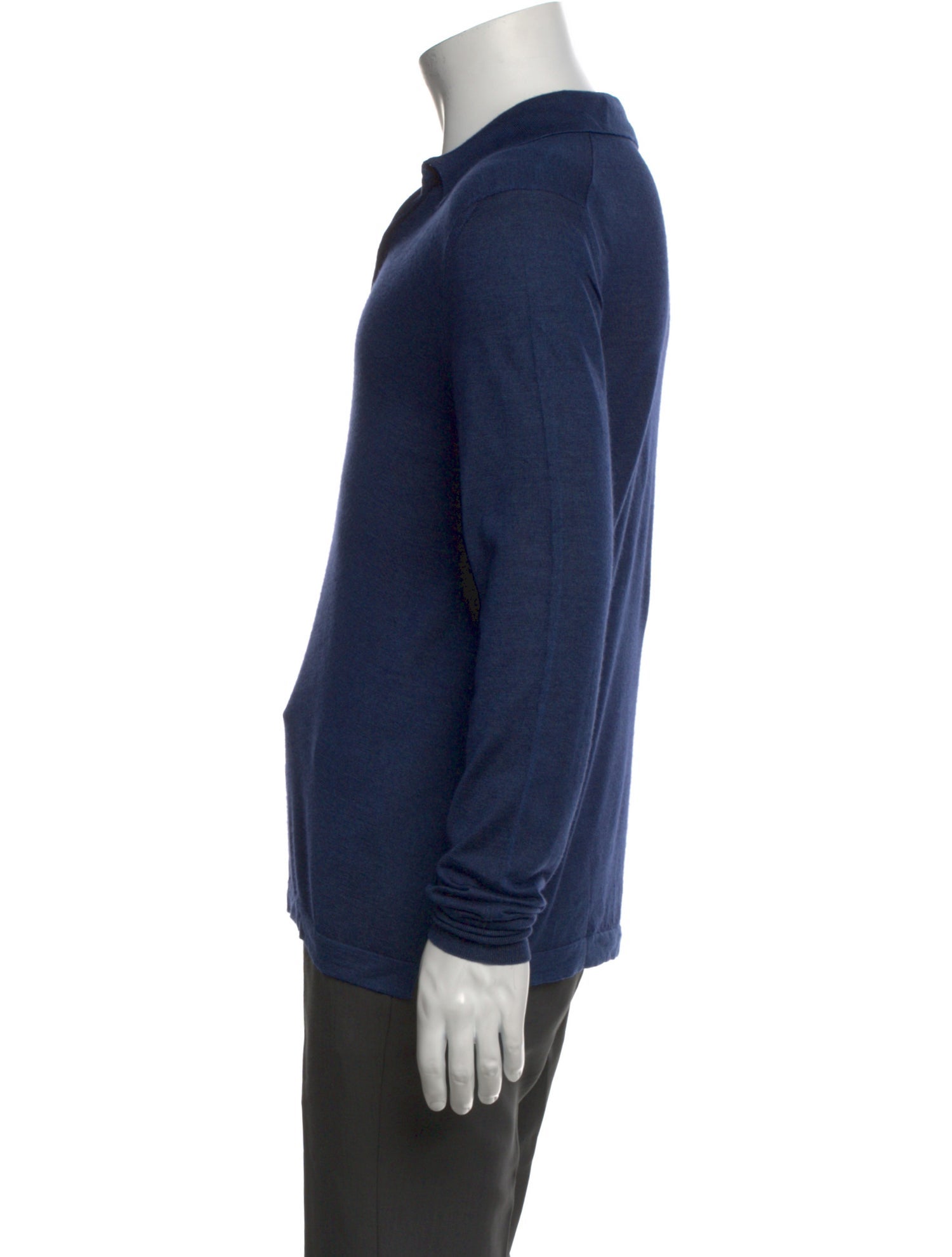Loro Piana Collar Long Sleeve Polo Sweater