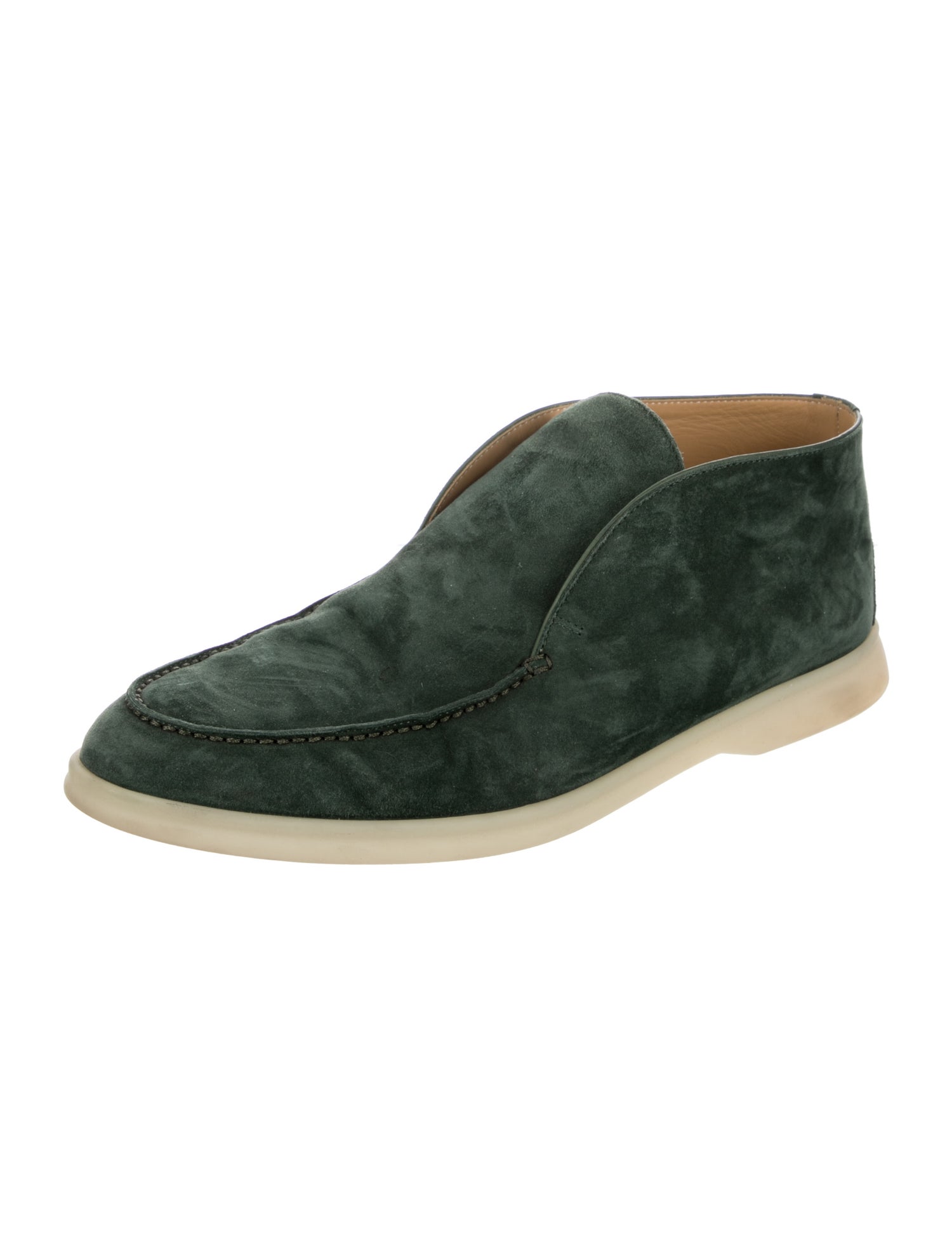 Loro Piana Open Walk Suede Lace-Up Boots