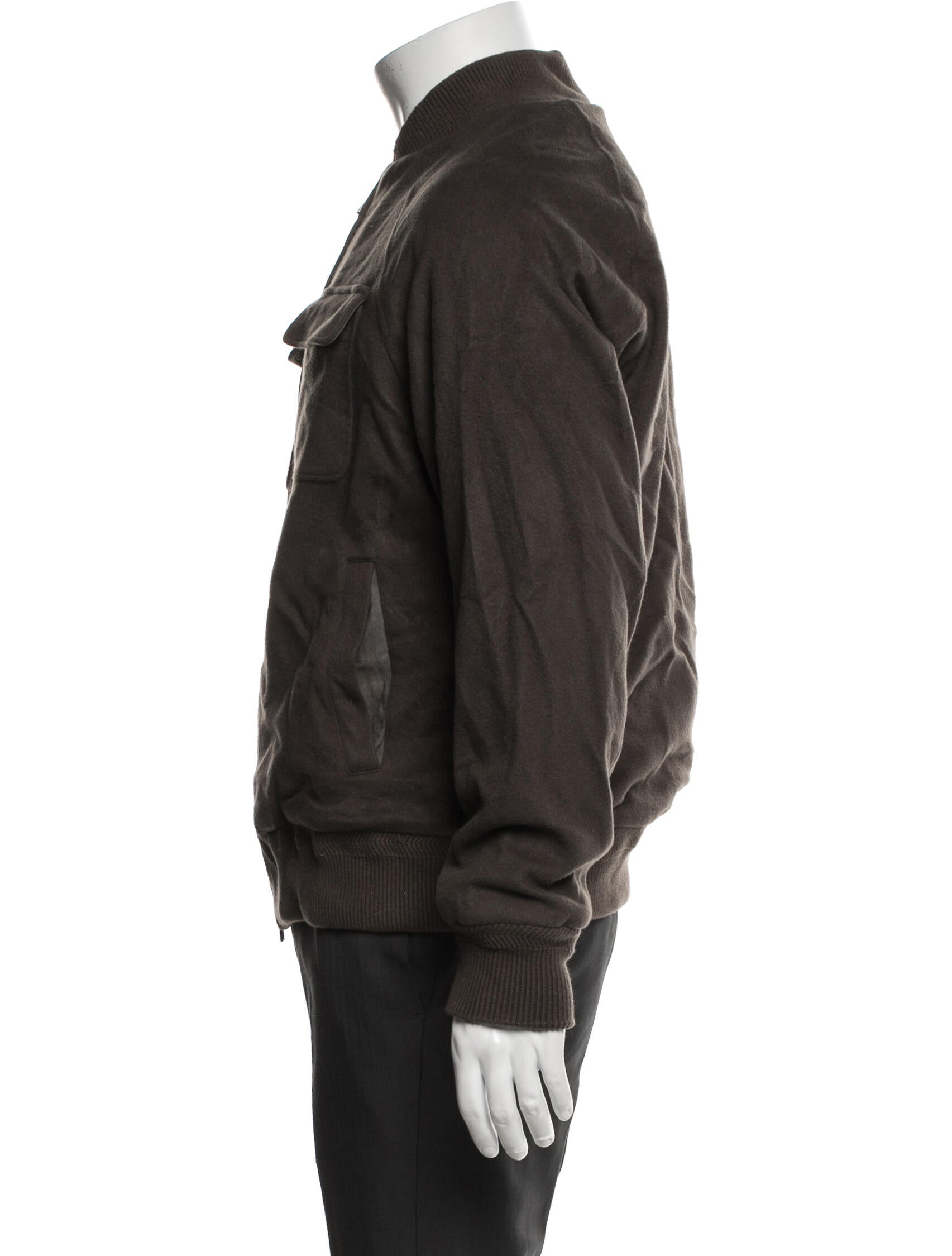Loro Piana Green Storm System Vicuña Bomber Jacket