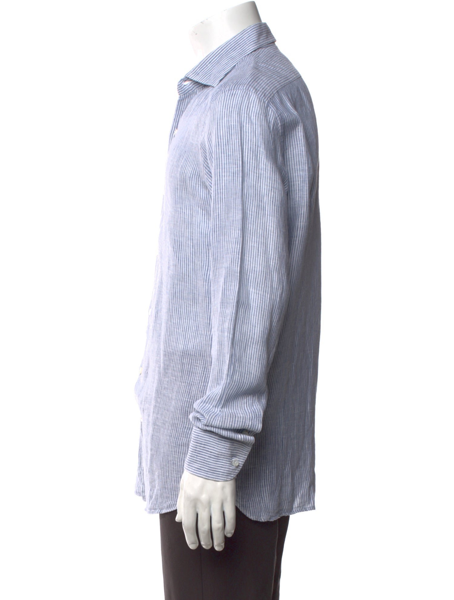 Loro Piana Linen Striped Dress Shirt