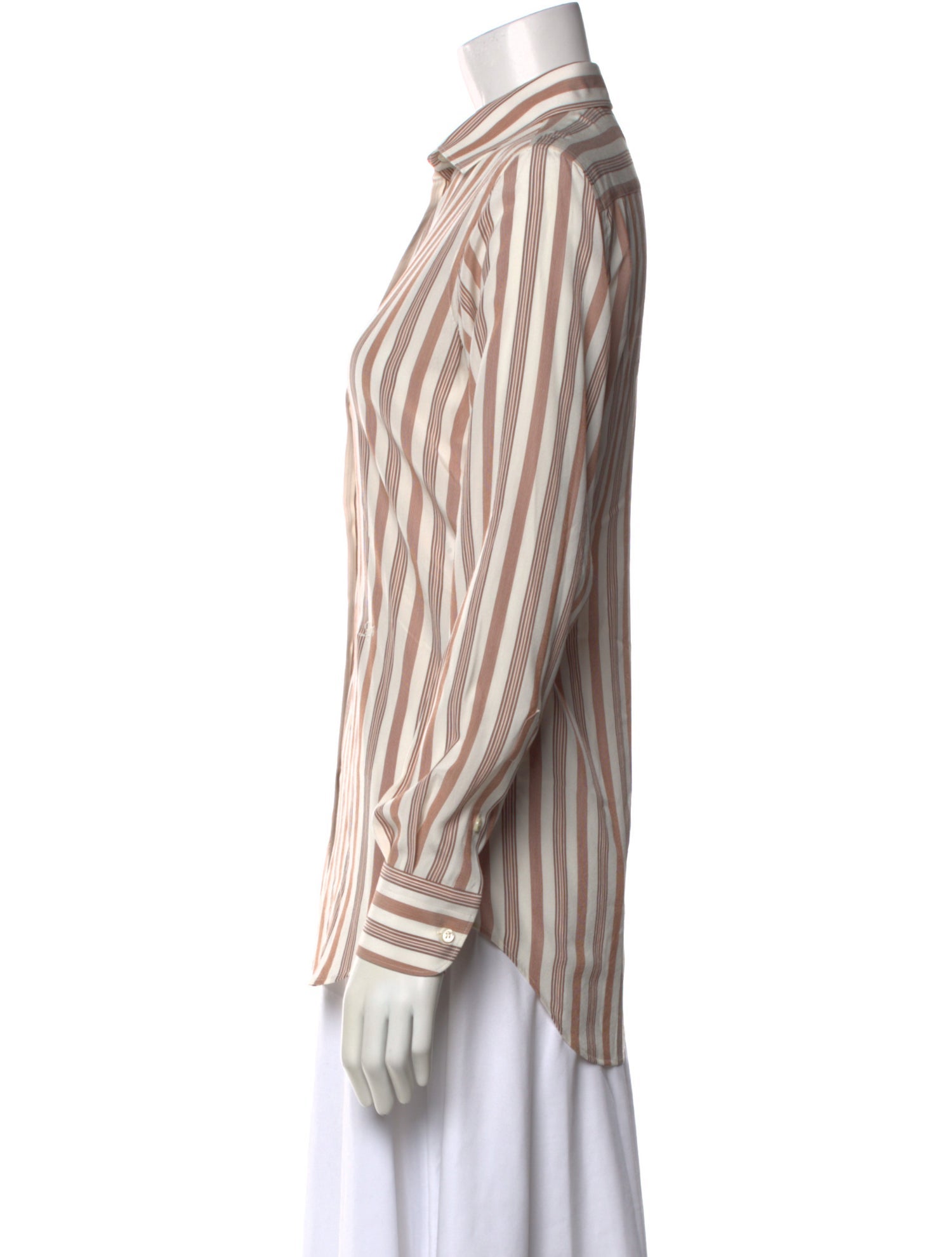 Loro Piana Silk Striped Dress Shirt