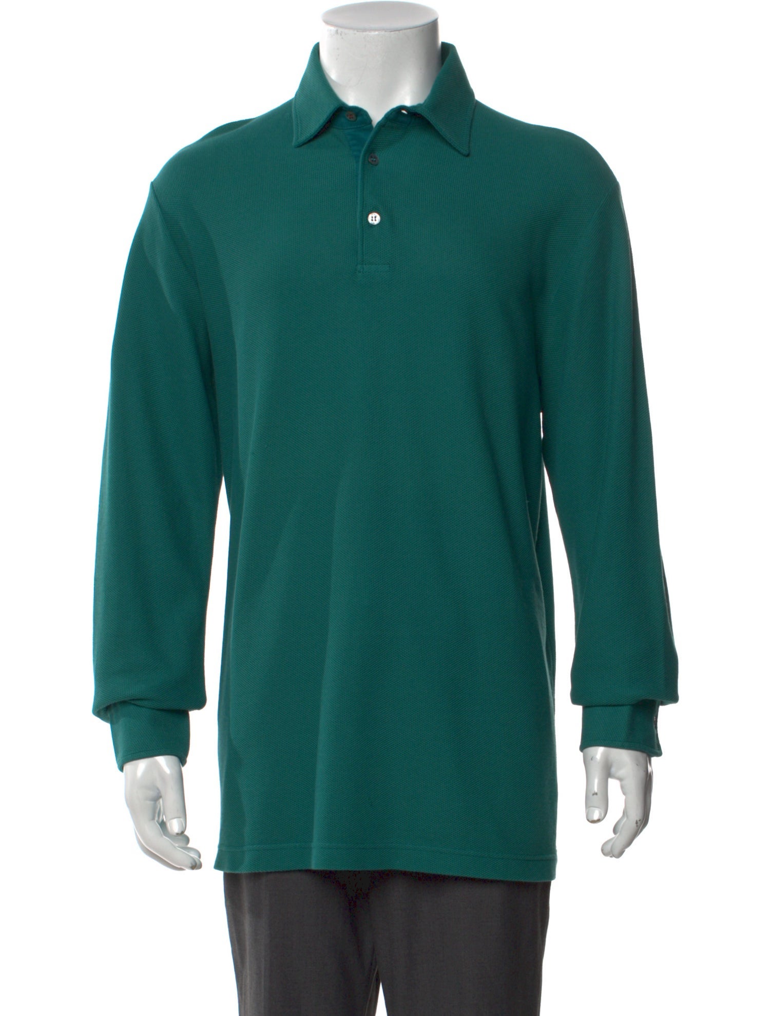 Loro Piana Collar Long Sleeve Polo Shirt