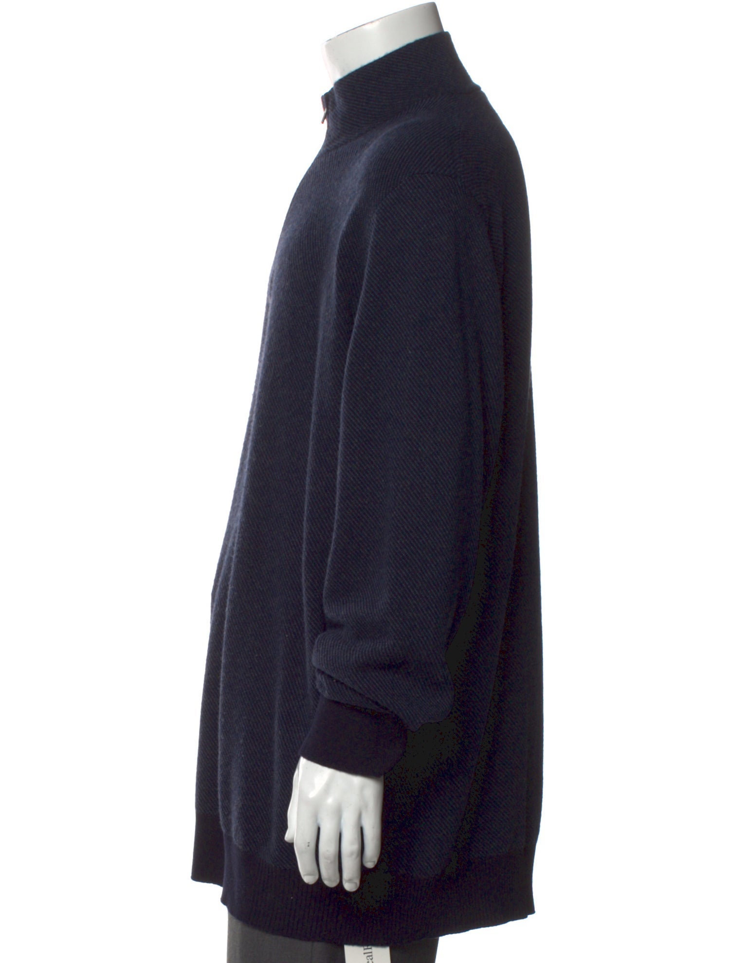 Loro Piana Cashmere Mock Neck Polo Sweater