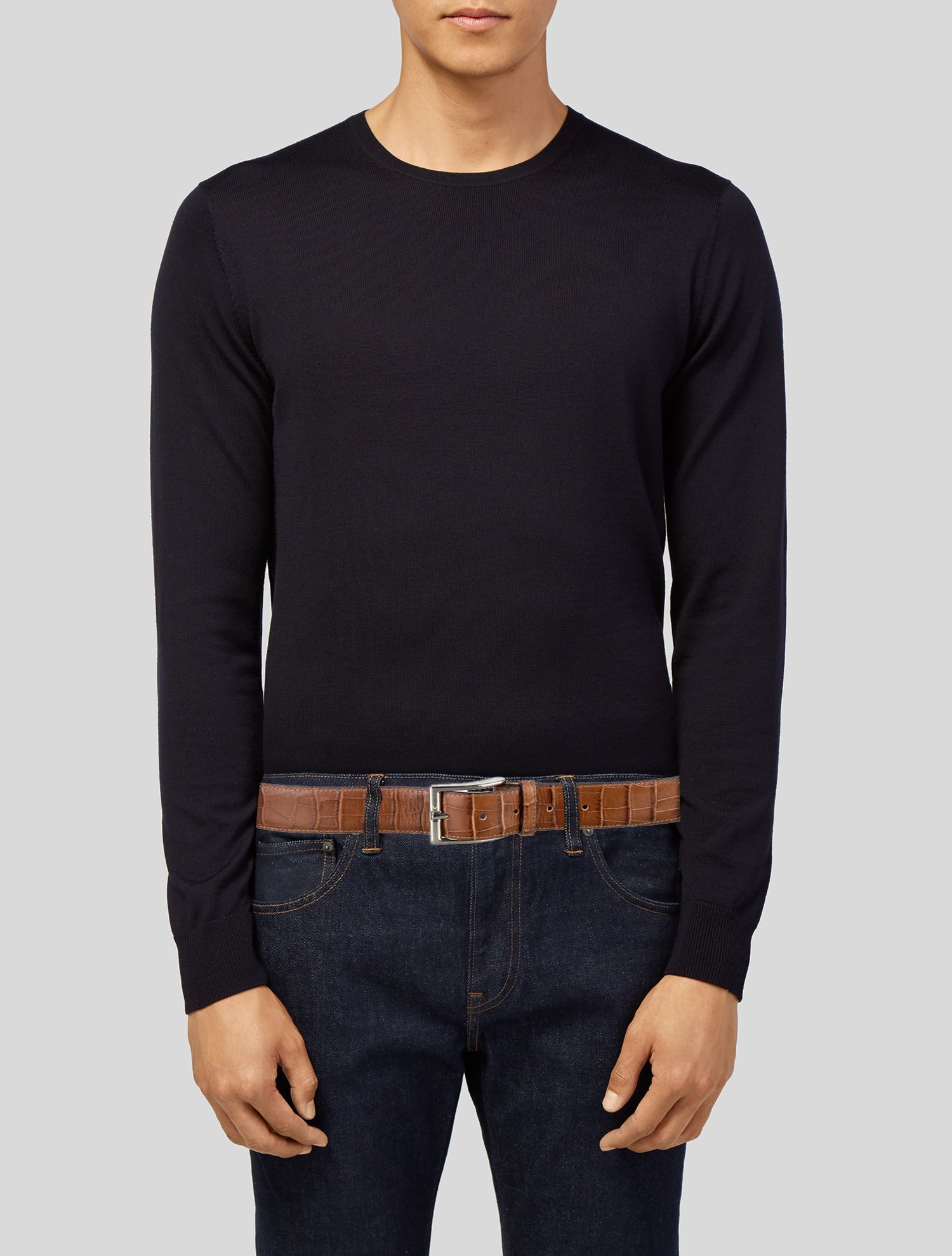 Loro Piana Embossed Leather Belt