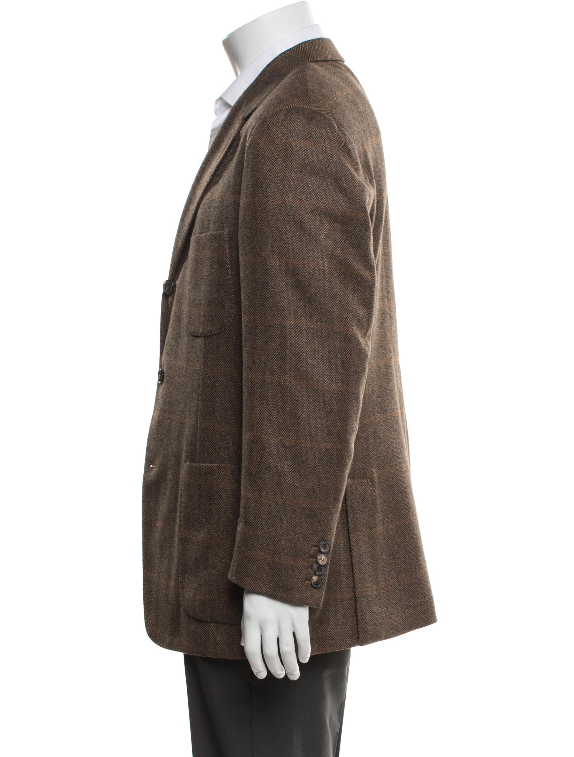 Loro Piana Cashmere Tweed Pattern Blazer