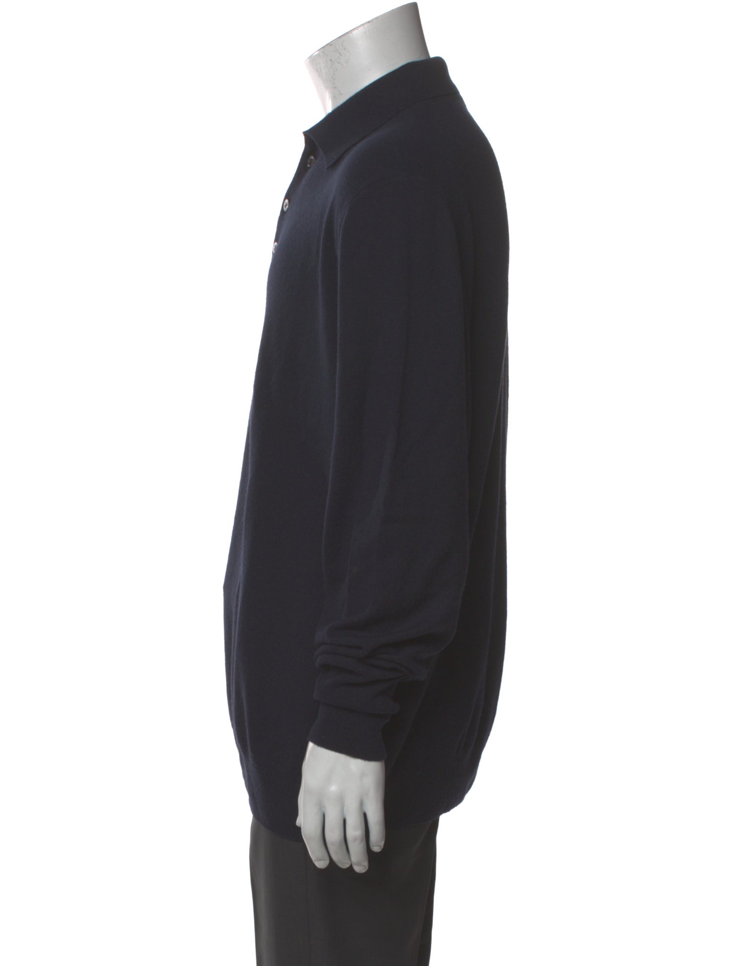 Loro Piana Vicuña Mock Neck Polo Sweater