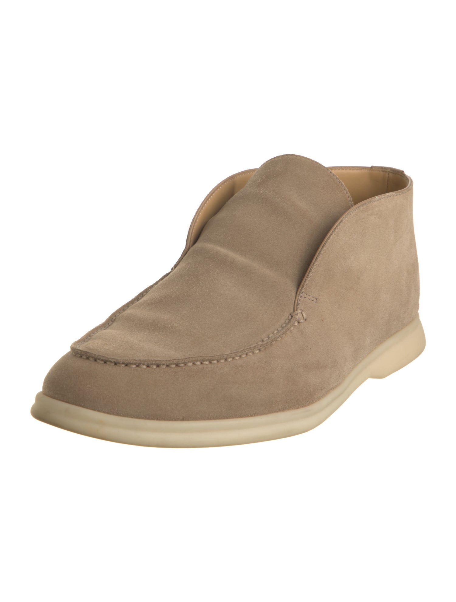 Loro Piana Open Walk Suede Moccasins - Neutrals Loafers, Shoes