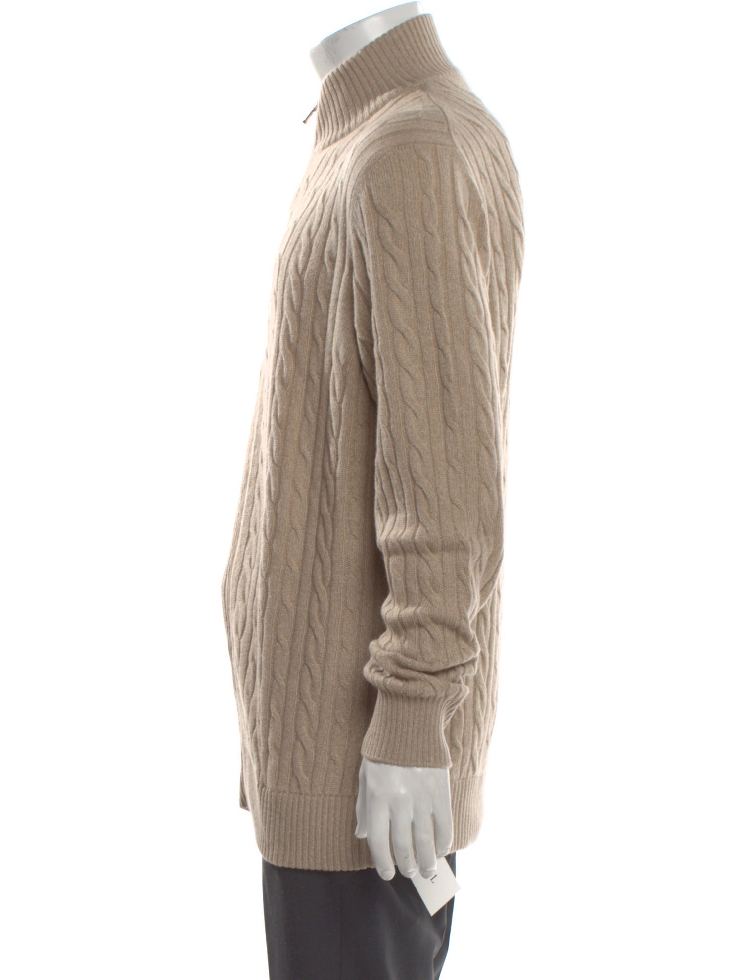Loro Piana Cashmere Turtleneck Polo Sweater