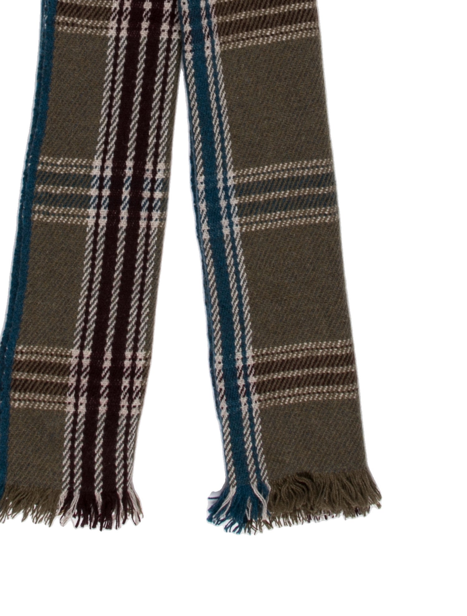 Loro Piana Cashmere Plaid Print Shawl w/ Tags
