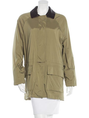 Loro Piana Leather Collared Parka Jacket