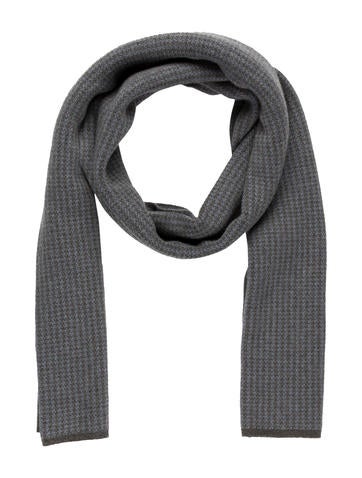 Loro Piana Houndstooth Cashmere Scarf