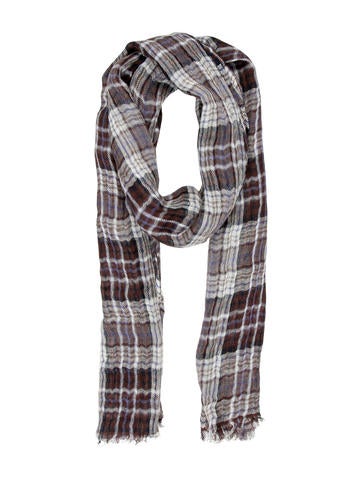 Loro Piana Plaid Print Scarf