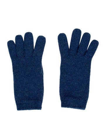 Loro Piana Blue Cashmere Gloves